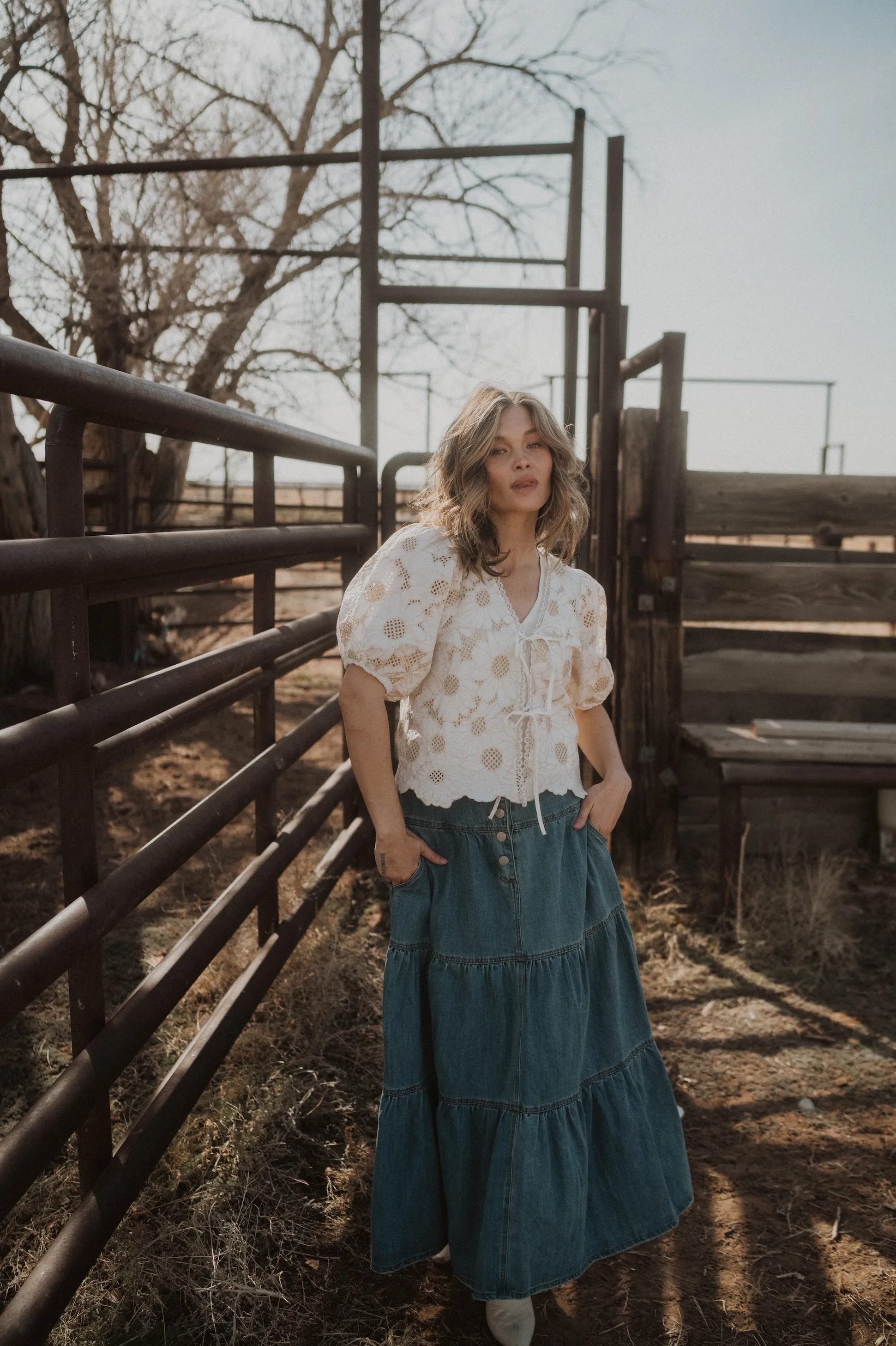 Defying Gravity Denim Skirt sold by Goldie Lew product image thumbnail 5