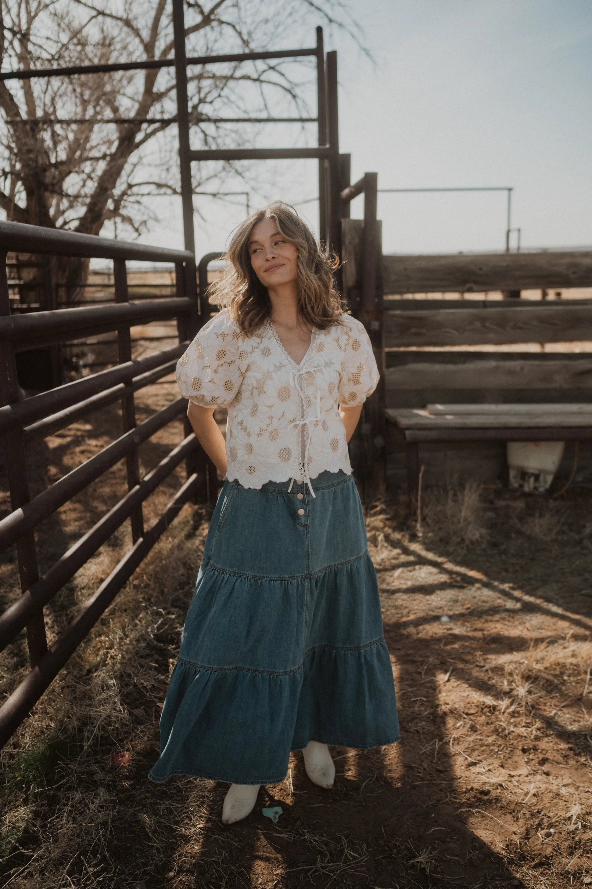 Defying Gravity Denim Skirt sold by Goldie Lew product image thumbnail 3