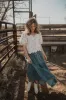 Defying Gravity Denim Skirt sold by Goldie Lew