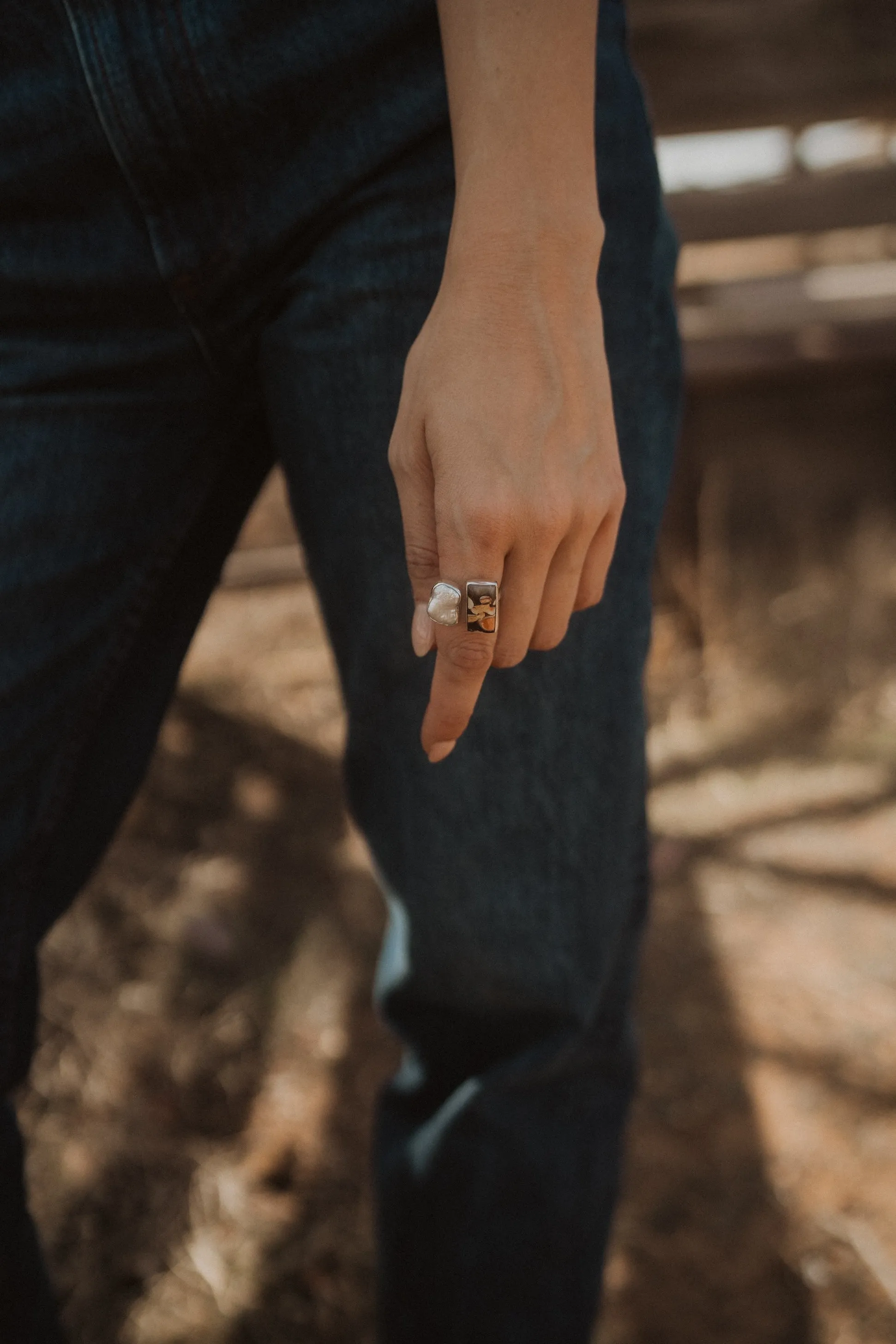 Randy Ring | Peanutwood Jasper + Pearl sold by Goldie Lew product image thumbnail 2