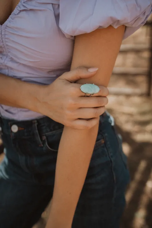 Lynn Ring | Amazonite sold by Goldie Lew