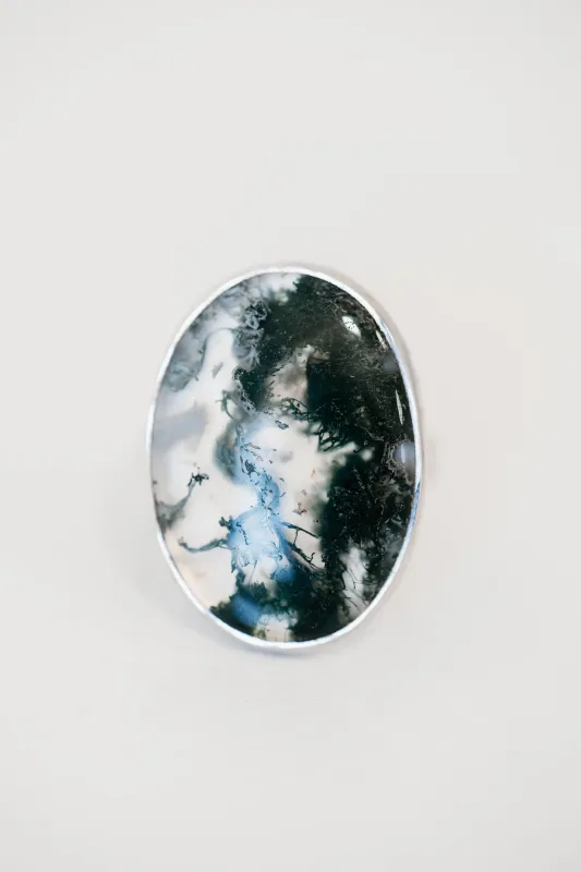 Belen Ring | Moss Agate | #2 sold by Goldie Lew