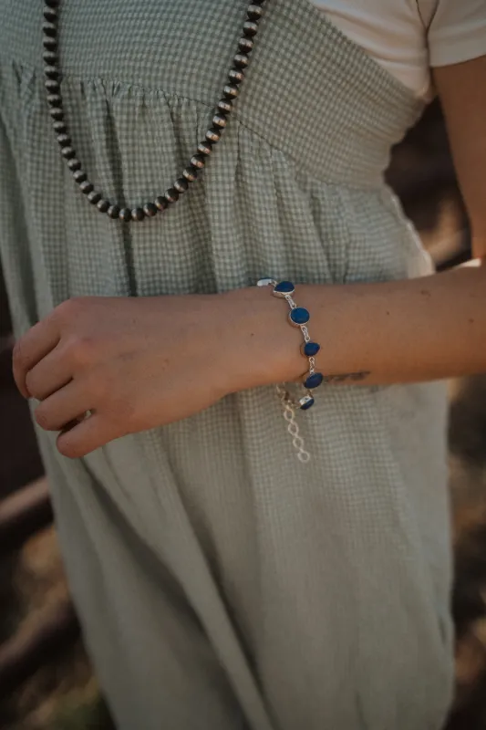 Peta Bracelet | Blue Lapis sold by Goldie Lew