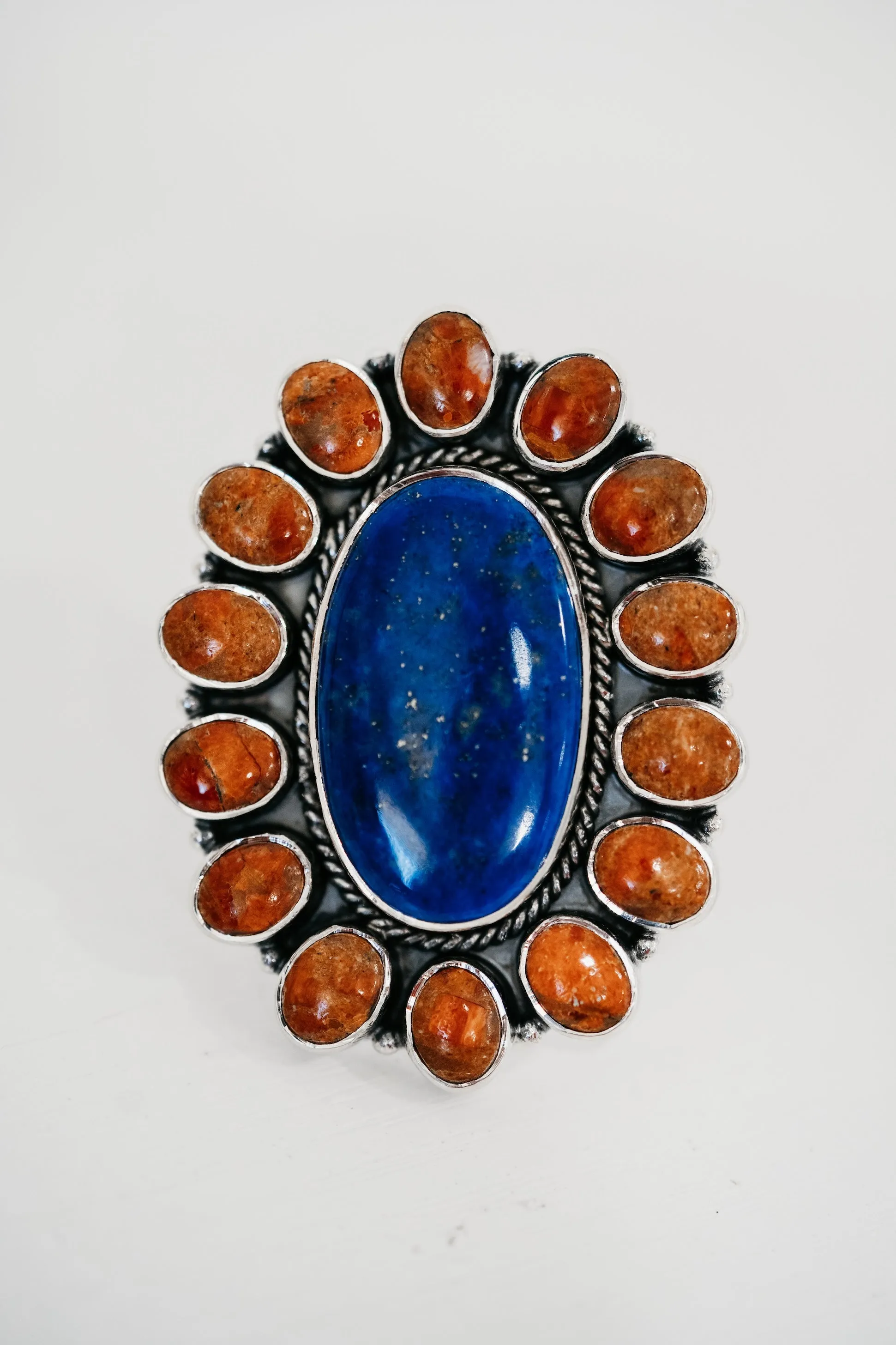 Aluma Ring | Blue Lapis + Coral | #2 sold by Goldie Lew