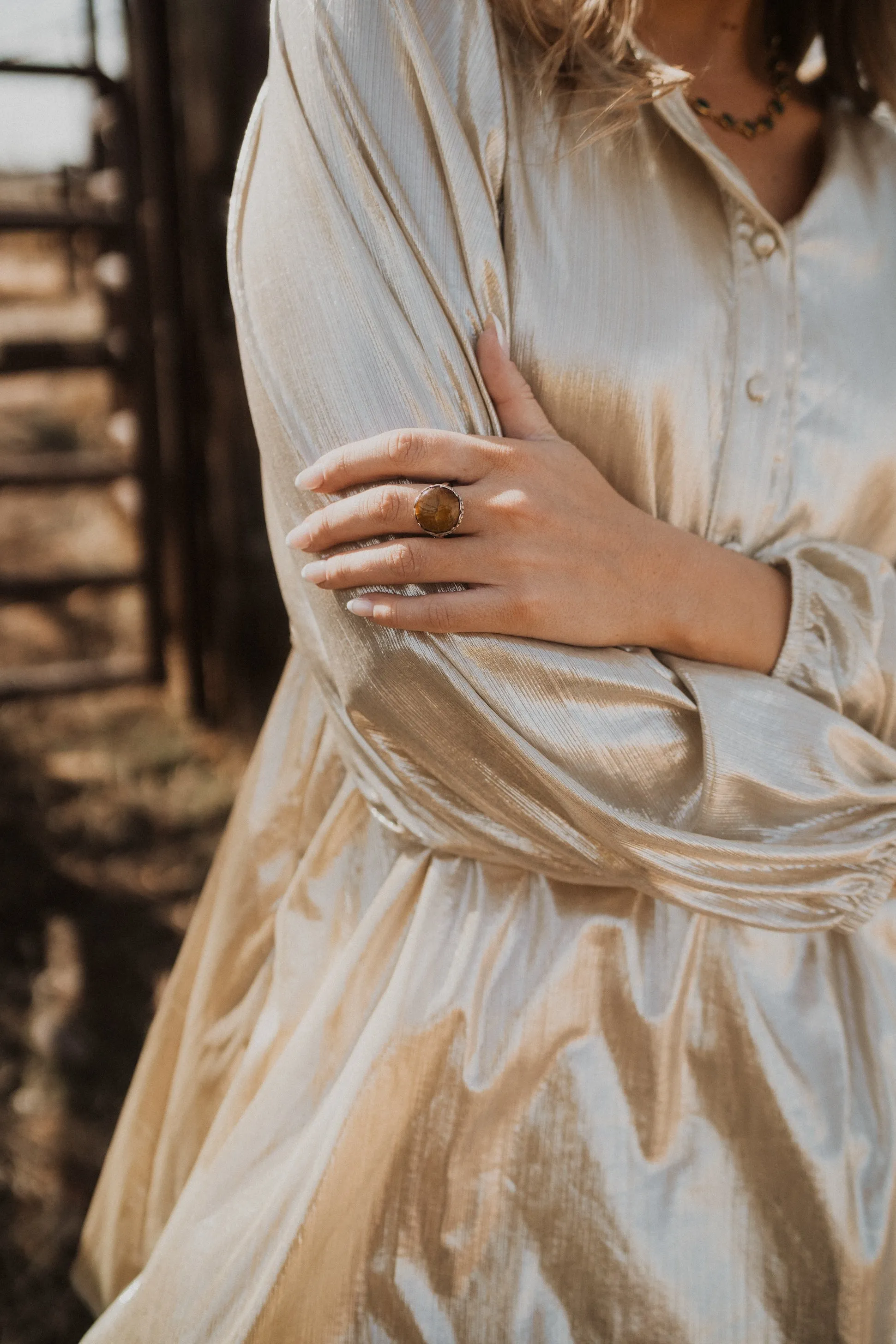 Nada Ring | Tiger's Eye sold by Goldie Lew