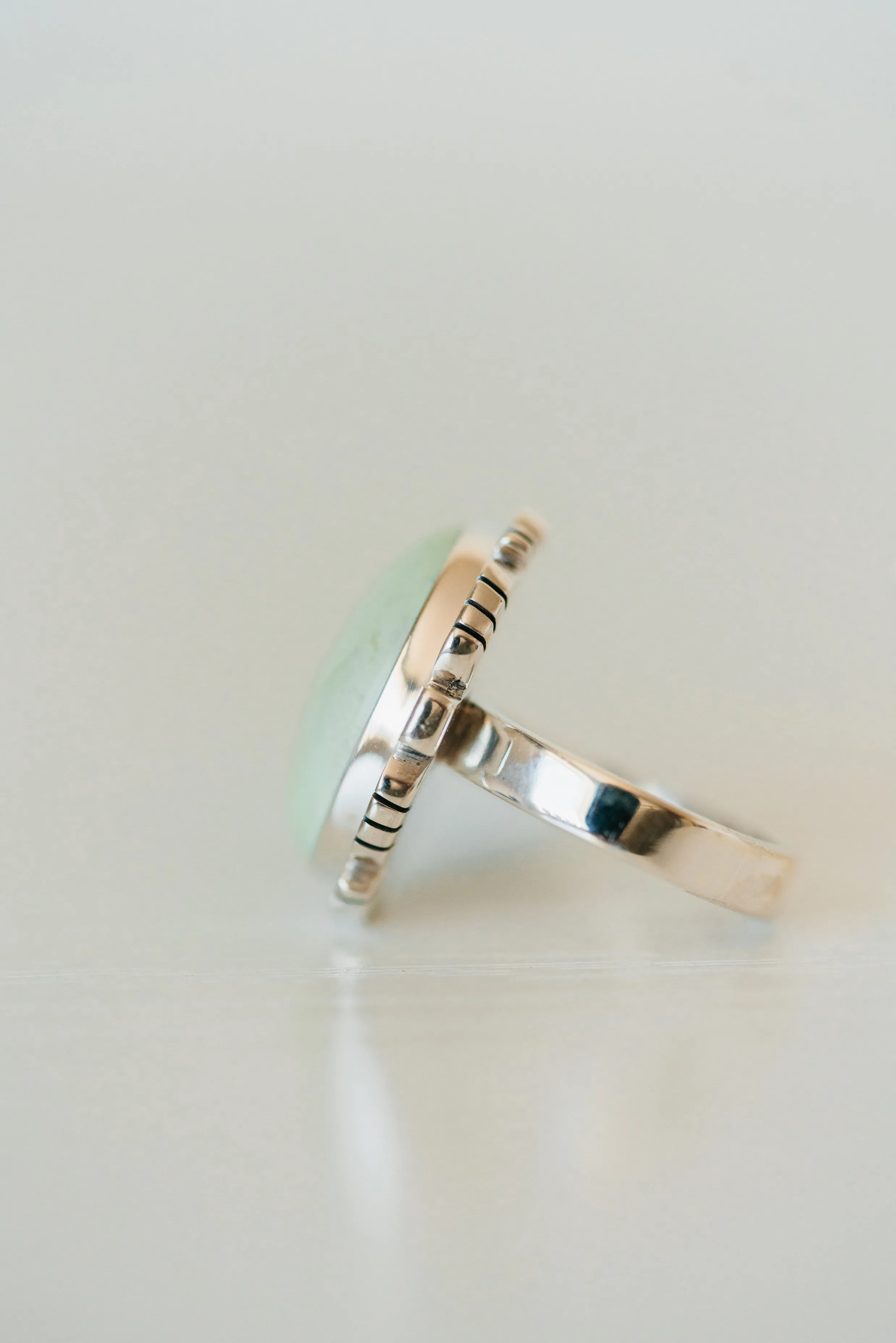 Oliver Ring | Lemon Chrysoprase sold by Goldie Lew product image thumbnail 4