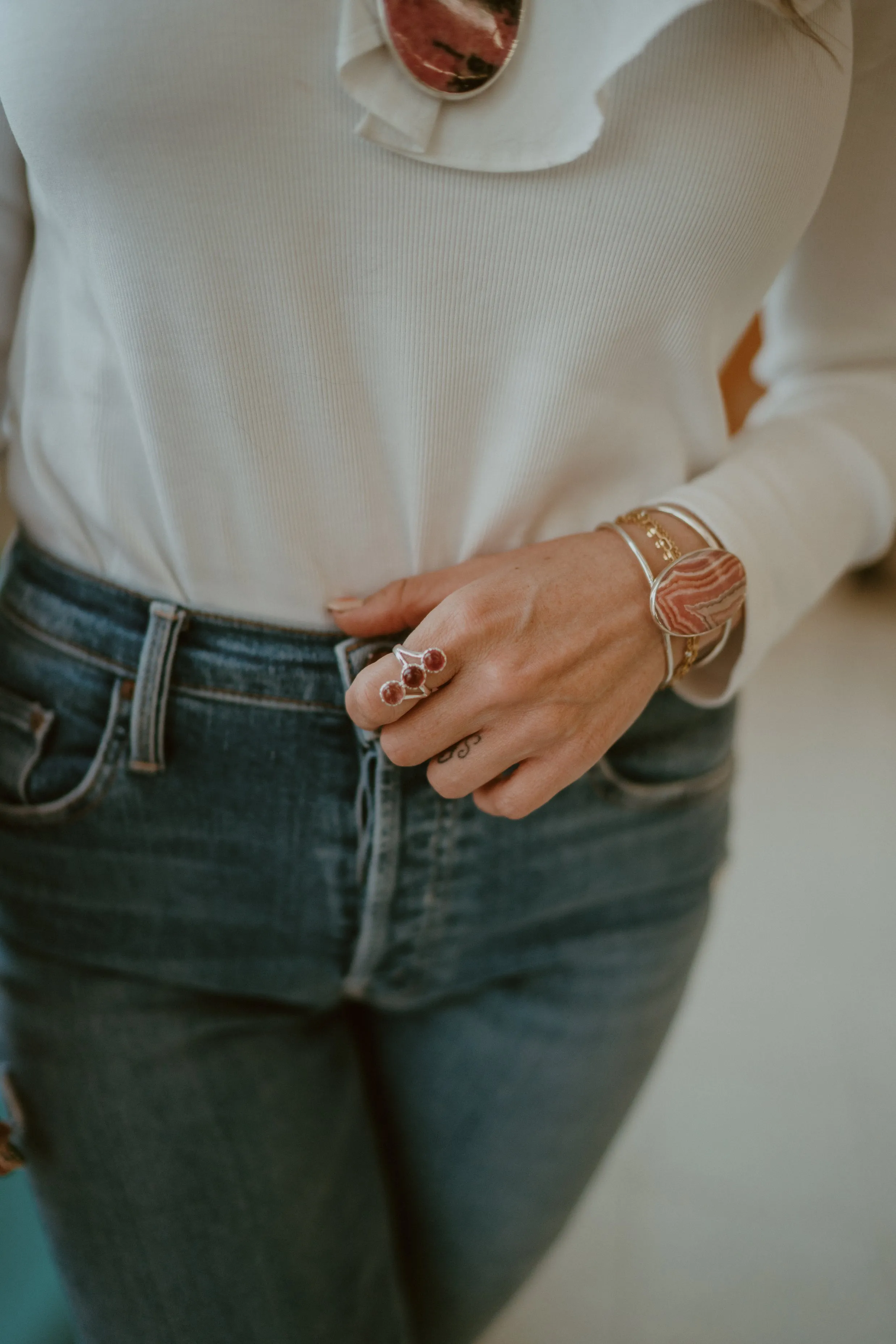 Jaqueline Ring | Tourmaline - FINAL SALE sold by Goldie Lew product image thumbnail 4