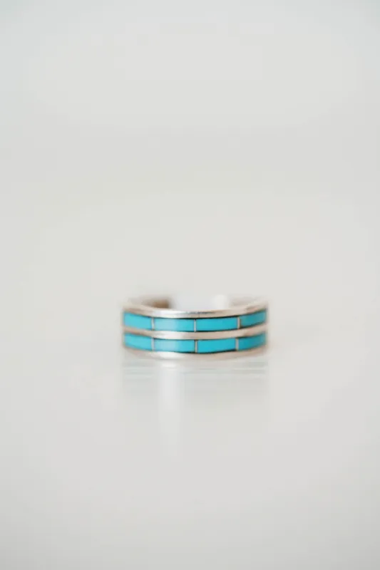 2 Bar Ring | Turquoise- FINAL SALE sold by Goldie Lew
