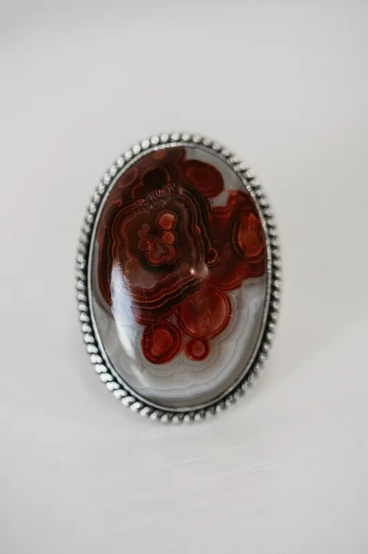 Theodette Ring | Crazy Lace Agate sold by Goldie Lew