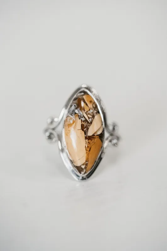 Renzo Ring | Brecciated Mookiate sold by Goldie Lew