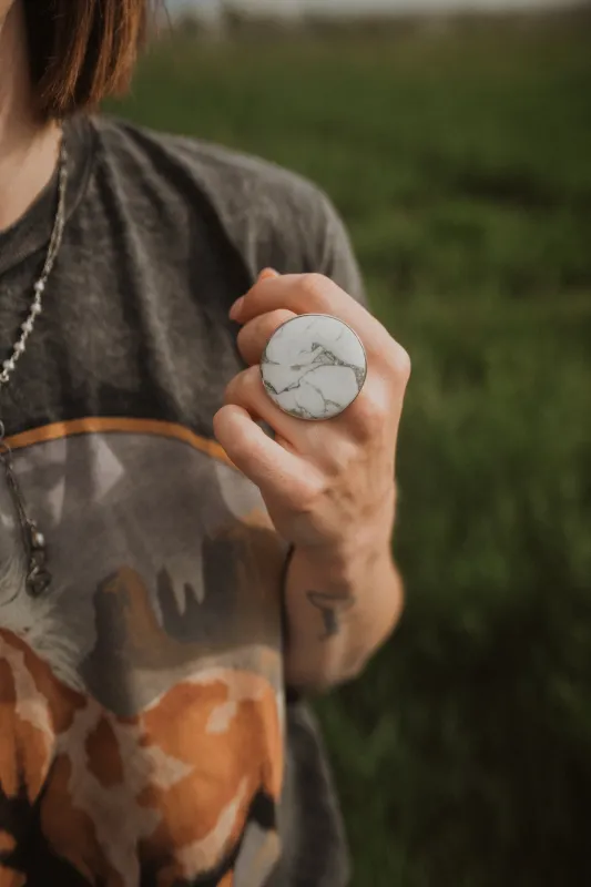 Desmond Ring | Howlite sold by Goldie Lew