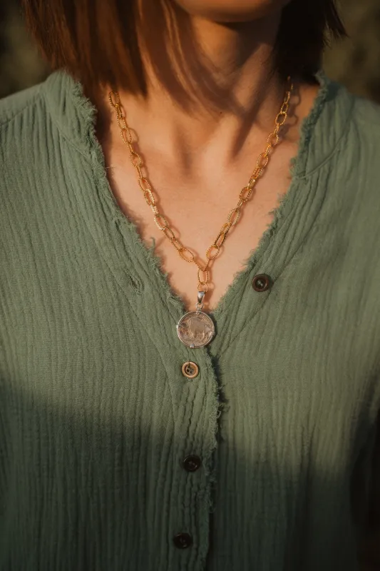 Dust + Silver Necklace sold by Goldie Lew