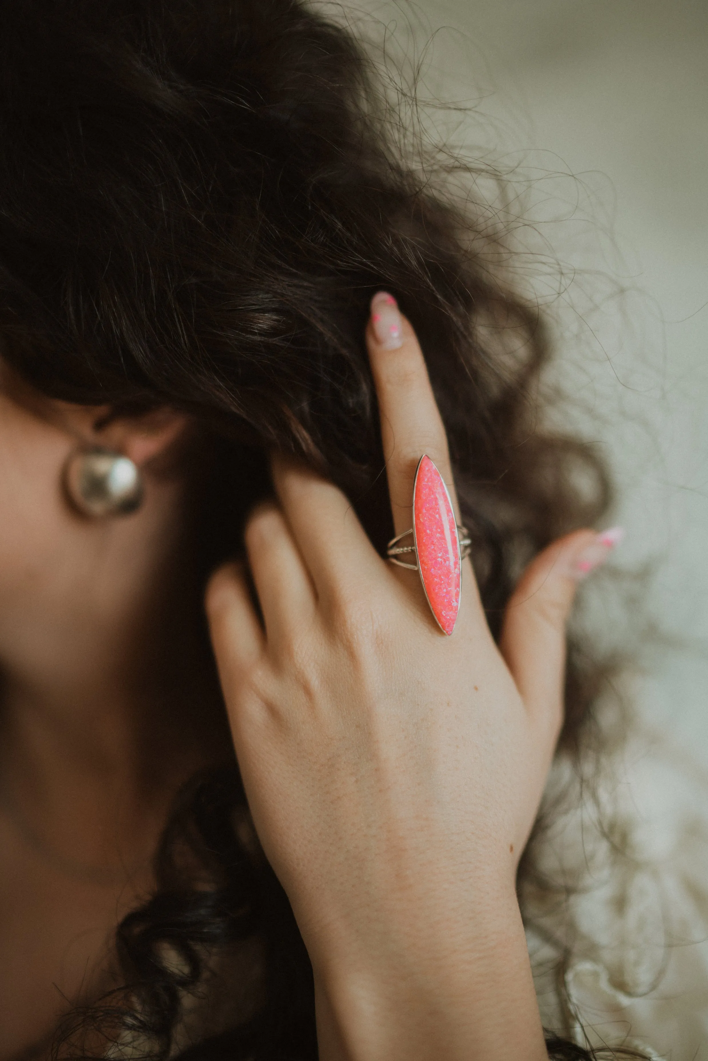 Poppy Ring | Pink Opal - FINAL SALE sold by Goldie Lew product image thumbnail 4