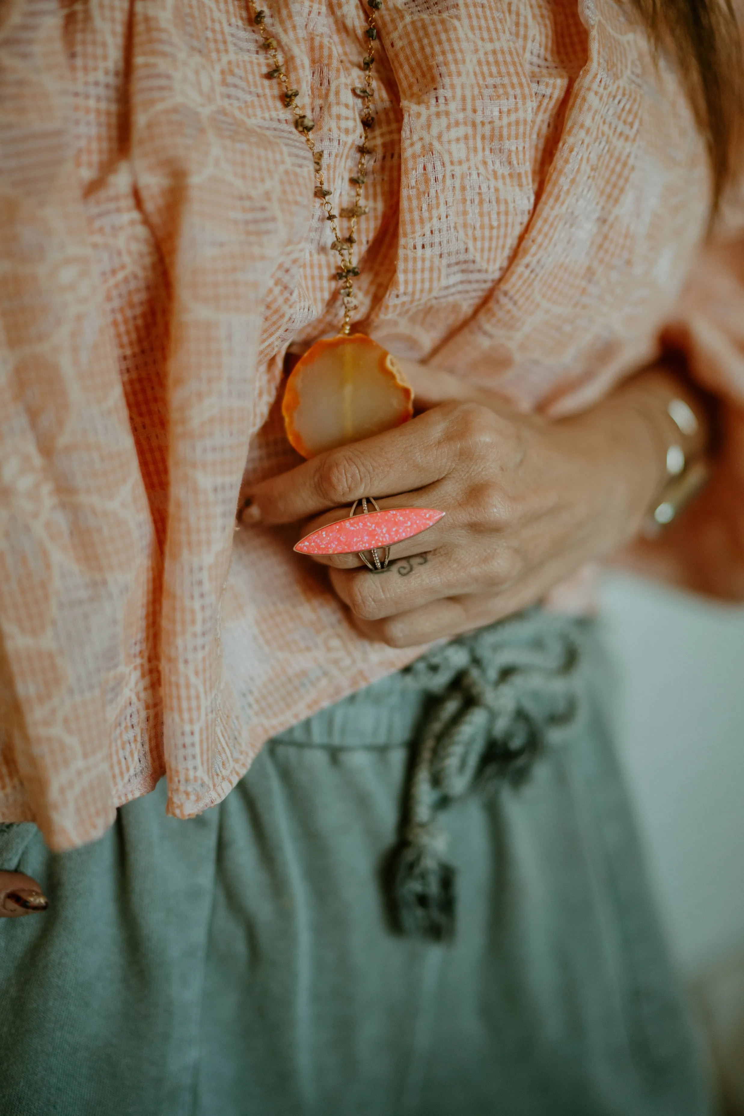 Poppy Ring | Pink Opal - FINAL SALE sold by Goldie Lew product image thumbnail 5