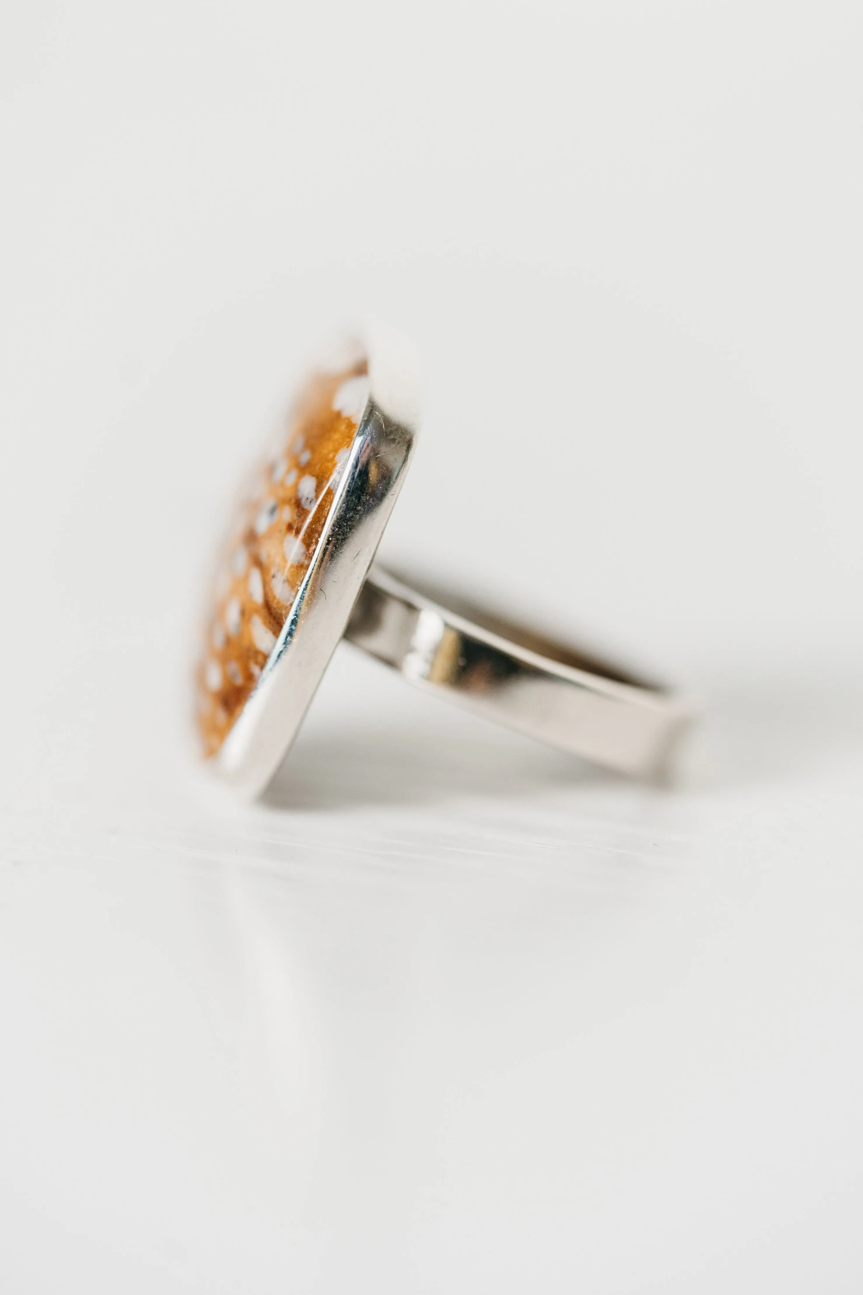 Pebble Ring | Deer Fawn Jasper sold by Goldie Lew product image thumbnail 3