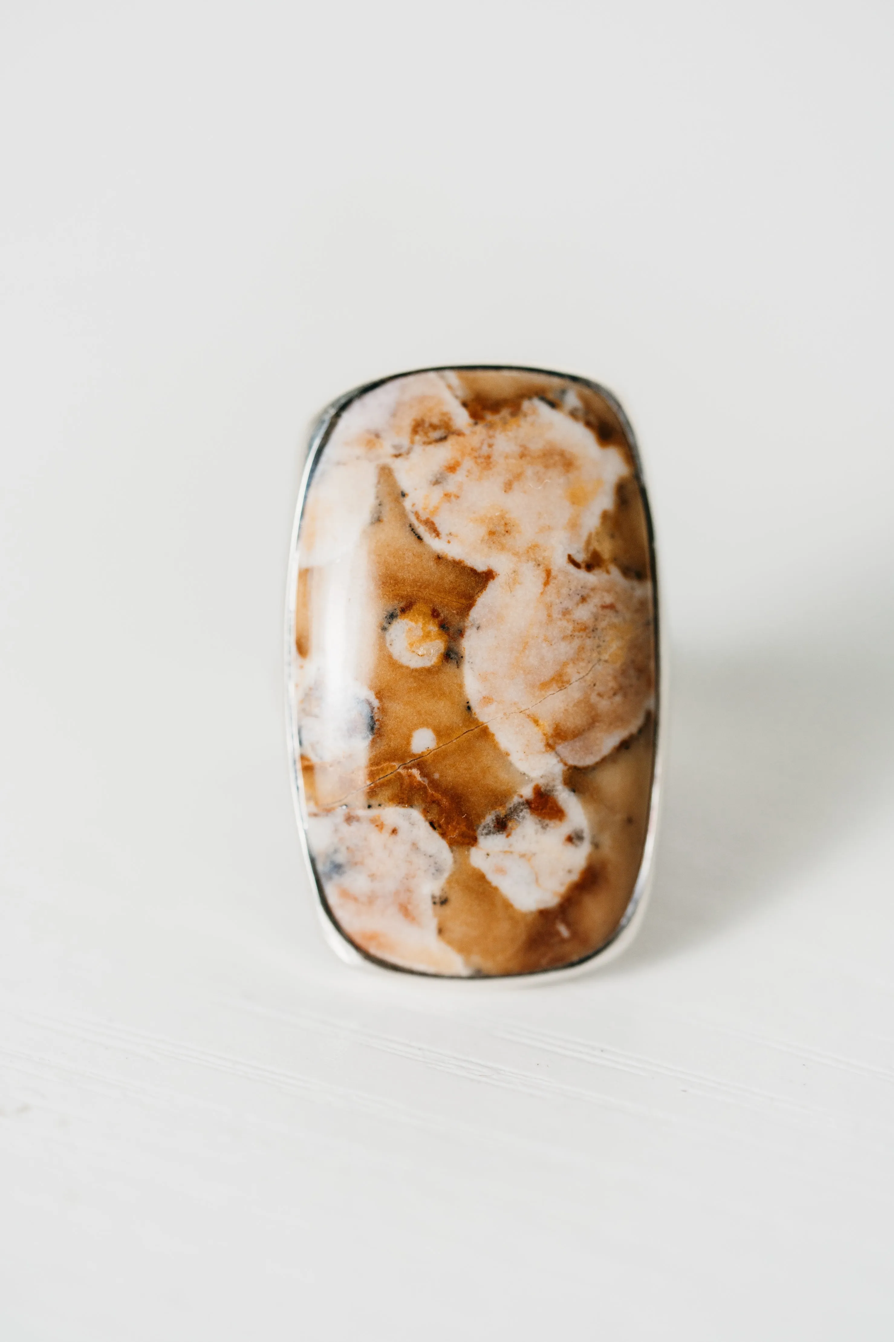 Pebble Ring | Deer Fawn Jasper sold by Goldie Lew product image thumbnail 4