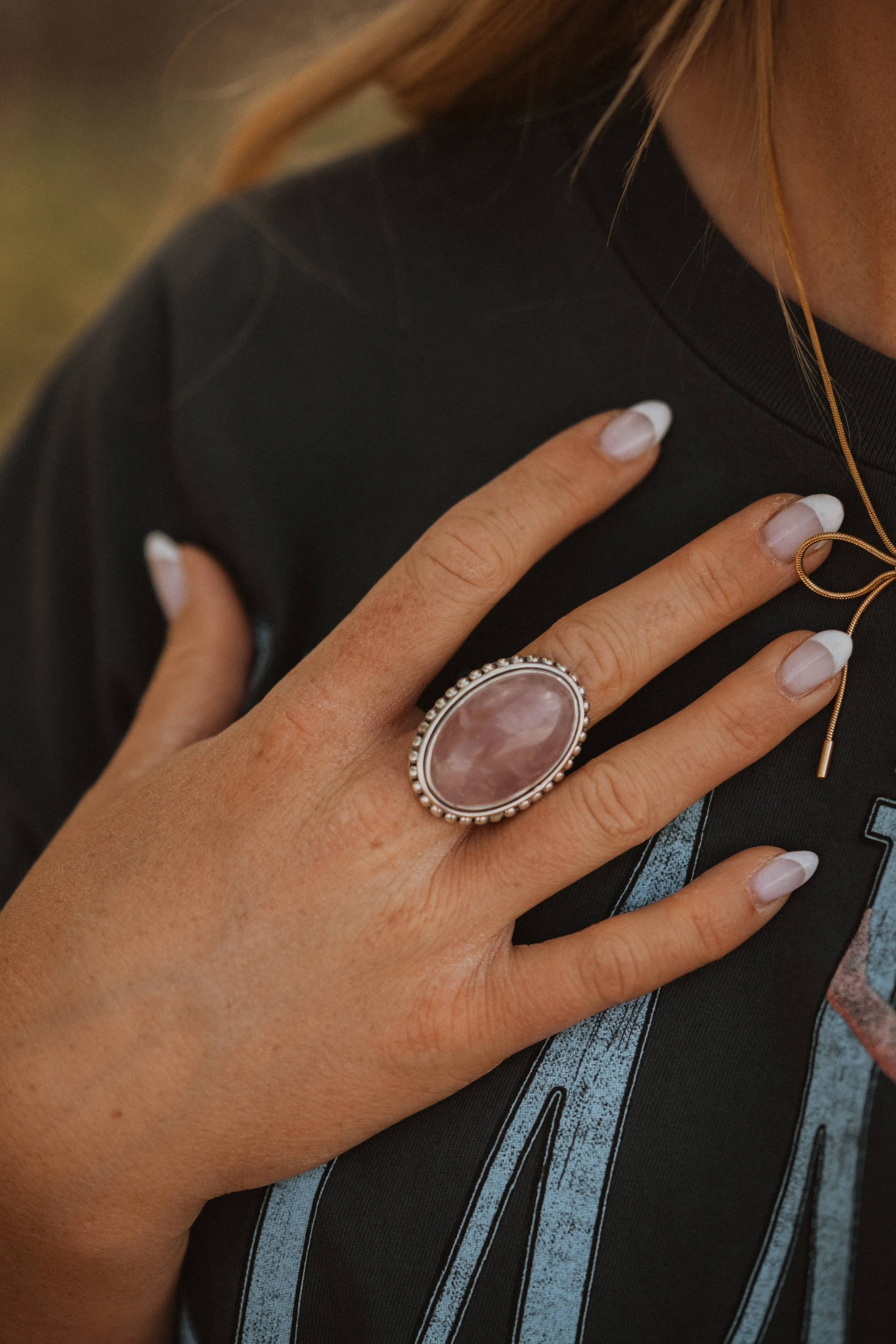 Betsy Ring | Rose Quartz sold by Goldie Lew
