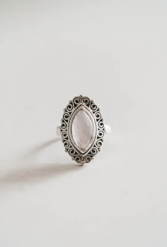 Chicago Ring | Rose Quartz sold by Goldie Lew