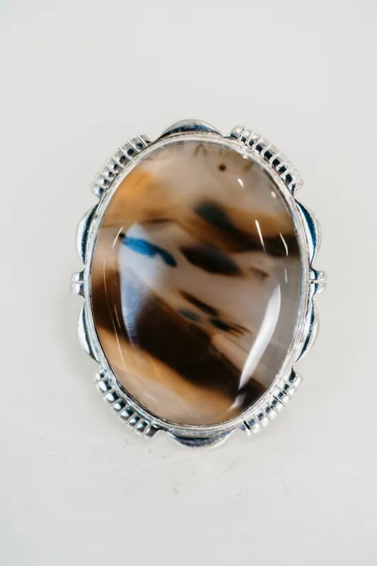 Xenia Ring | Montana Agate | #2 sold by Goldie Lew