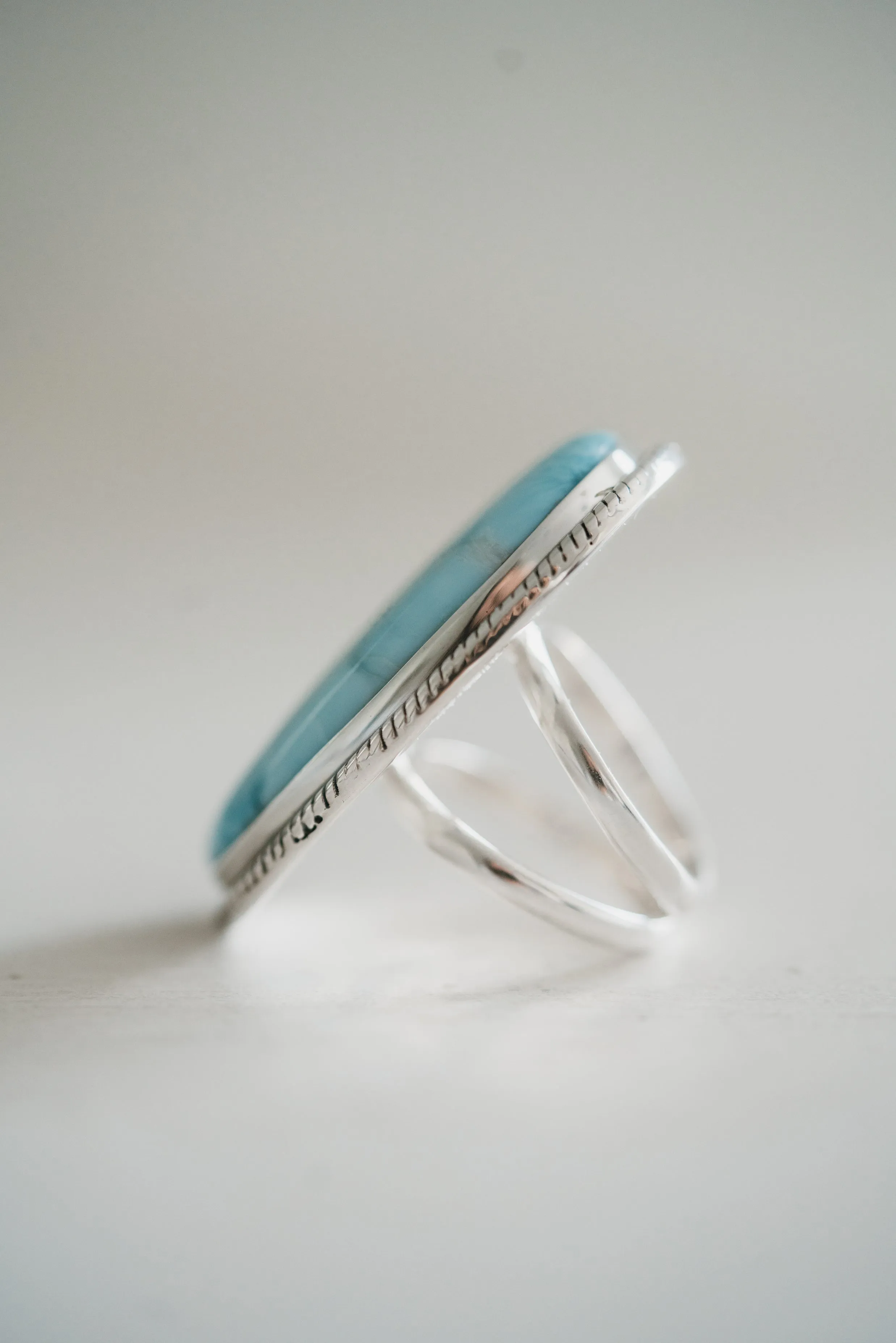 Teagan Ring | Larimar sold by Goldie Lew product image thumbnail 2