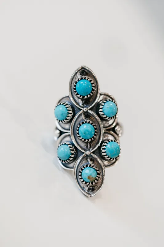 Sweet Pea Ring | Turquoise sold by Goldie Lew