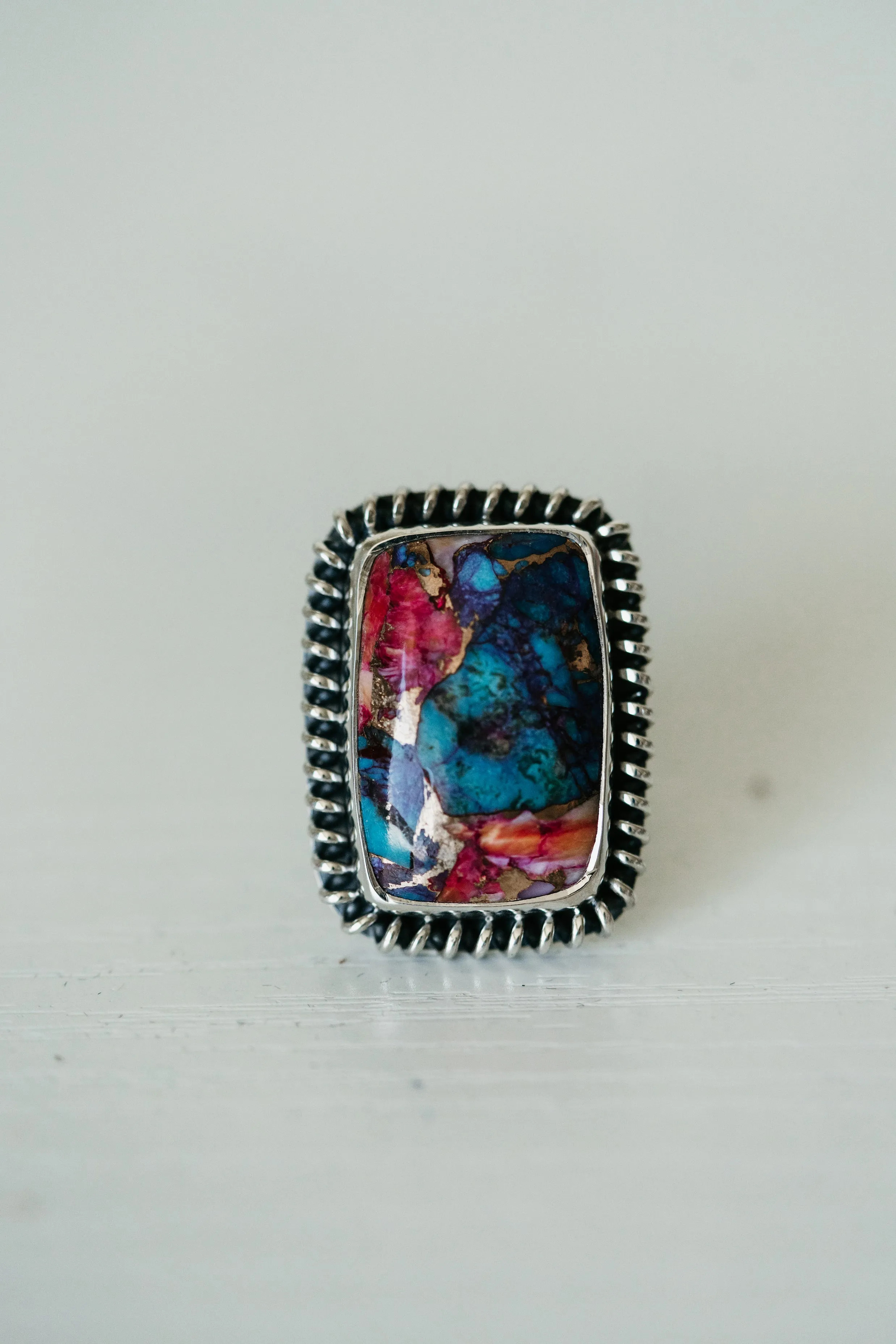 Santa Maria Ring | Pink Turquoise sold by Goldie Lew product image thumbnail 4