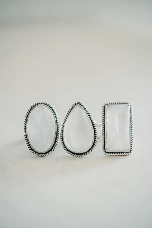 Teagan Ring | #2 | Rainbow Moonstone sold by Goldie Lew