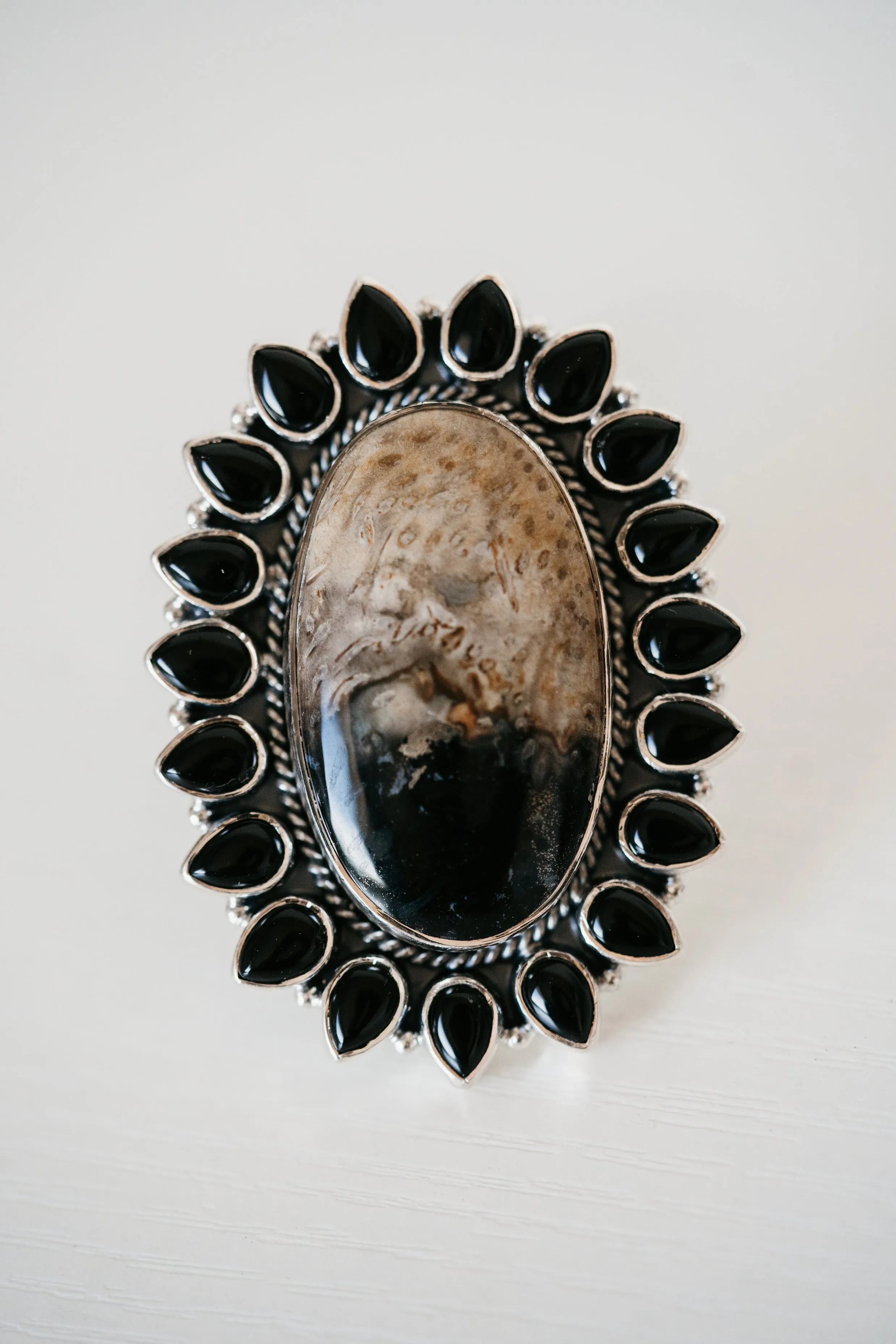 Keenan Ring | Petrified Palm Wood sold by Goldie Lew product image thumbnail 4