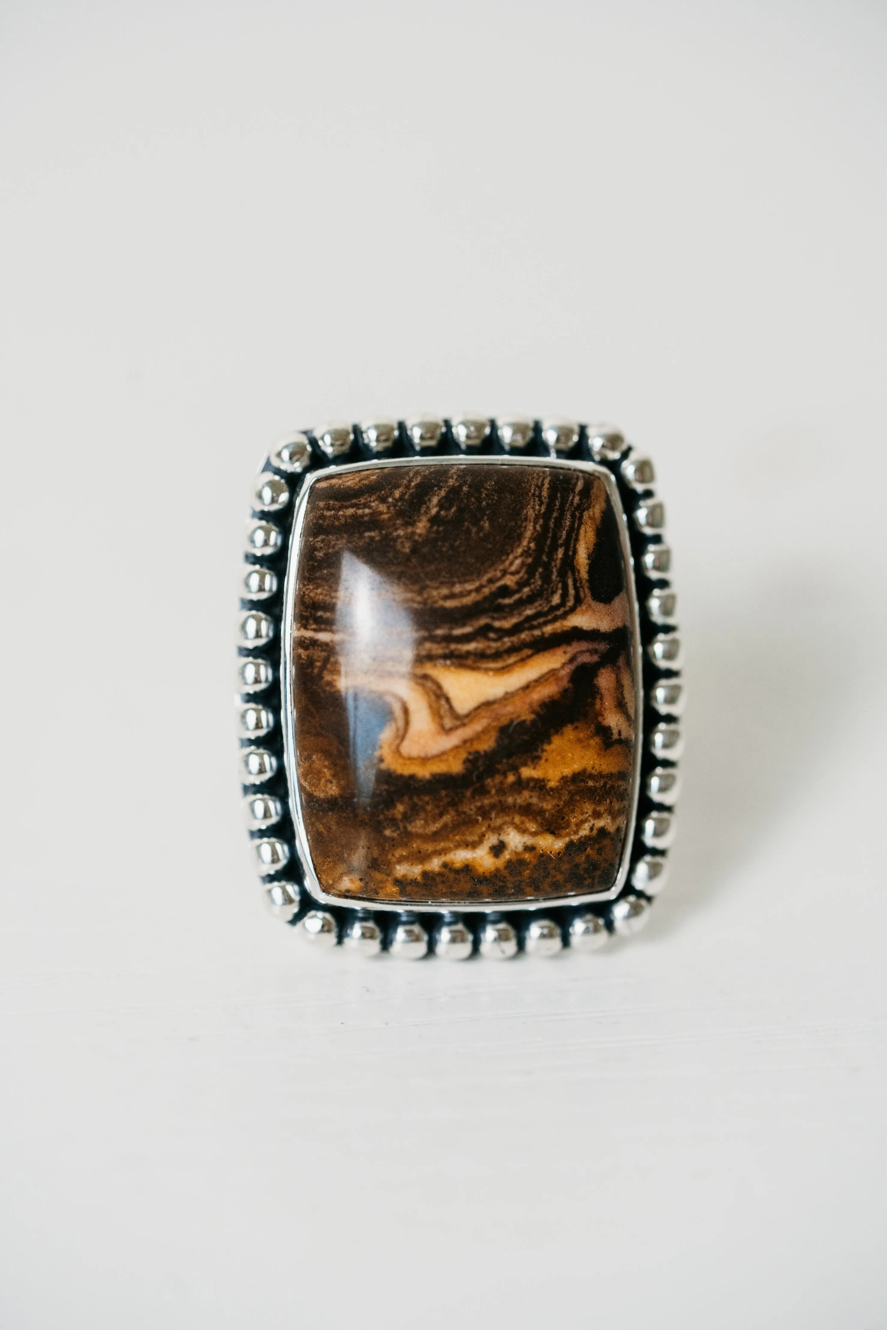 Davenport Ring | Blackout Jasper sold by Goldie Lew