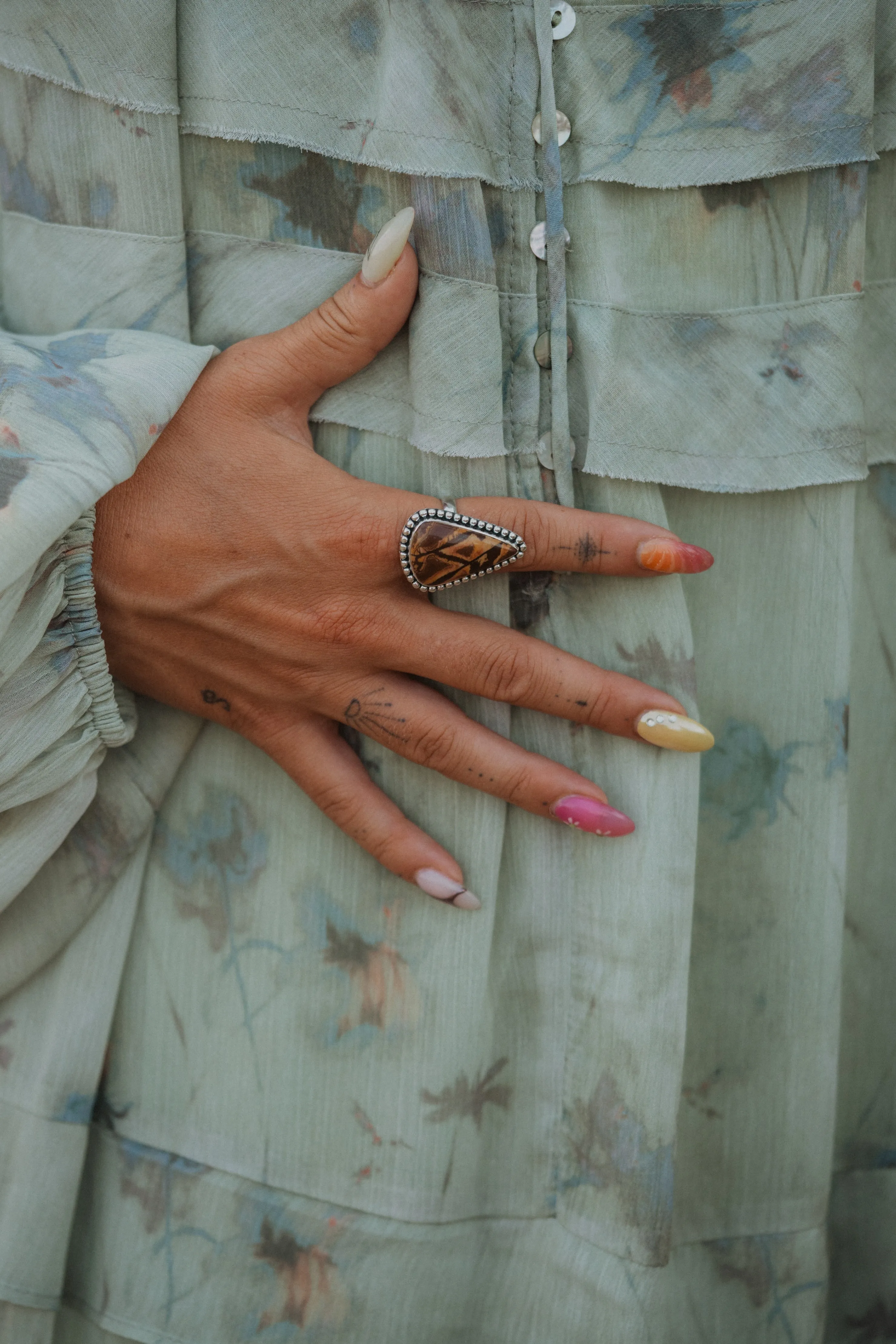 Davenport Ring | Blackout Jasper sold by Goldie Lew product image thumbnail 2