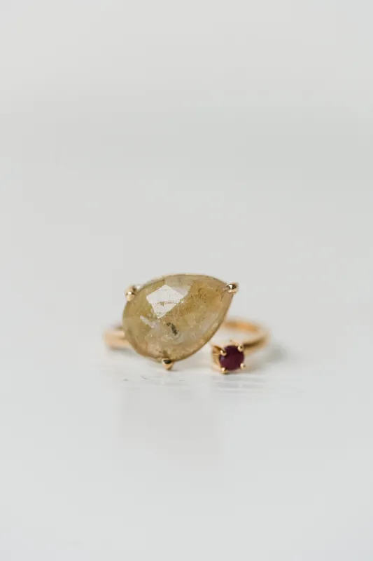 Seashore Ring | Ruby + Multi Sapphire sold by Goldie Lew