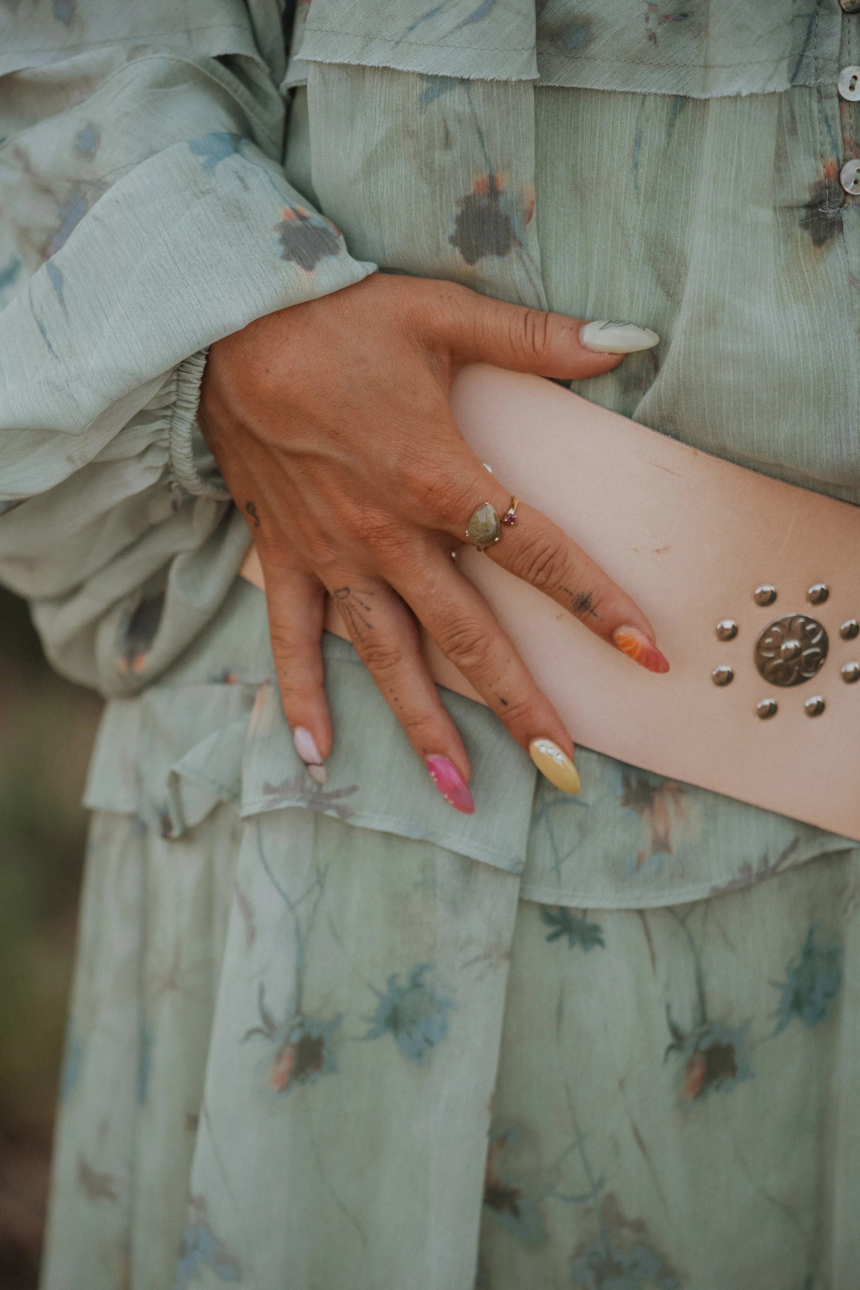 Seashore Ring | Ruby + Multi Sapphire sold by Goldie Lew product image thumbnail 2
