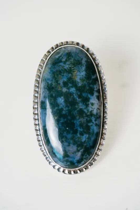Amarillo Ring | Moss Agate sold by Goldie Lew