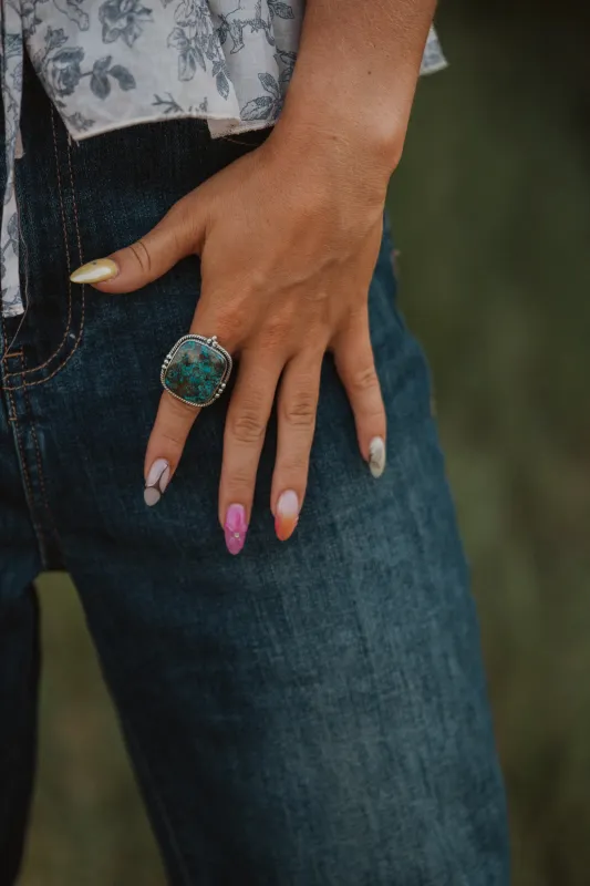 Andorra Ring | Chrysocolla sold by Goldie Lew
