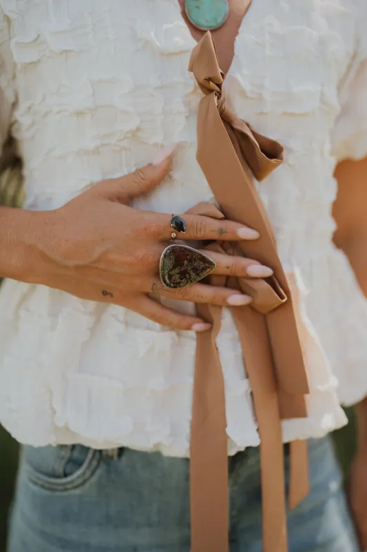 Rosewood Ring | Dragon Blood sold by Goldie Lew