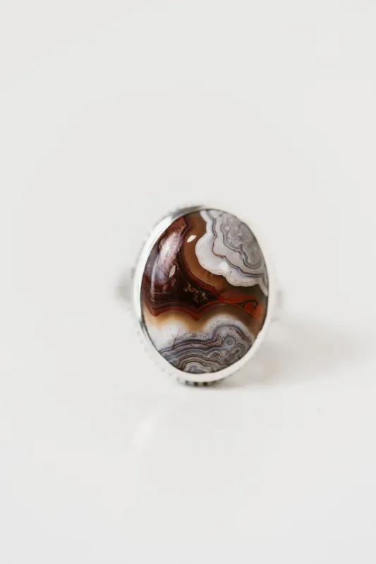 Jamilla Ring | Crazy Lace Agate sold by Goldie Lew
