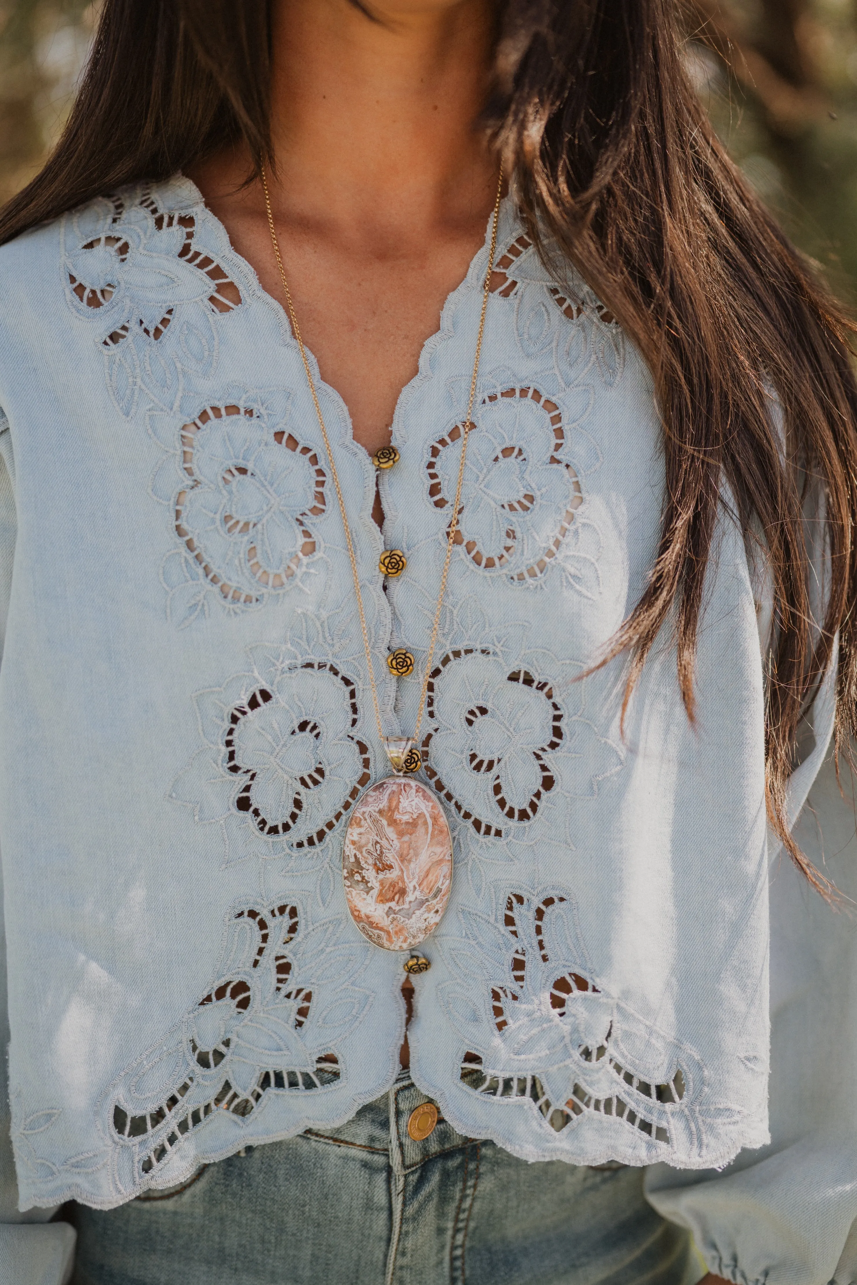 Madi Necklace | Red Jasper sold by Goldie Lew product image thumbnail 2
