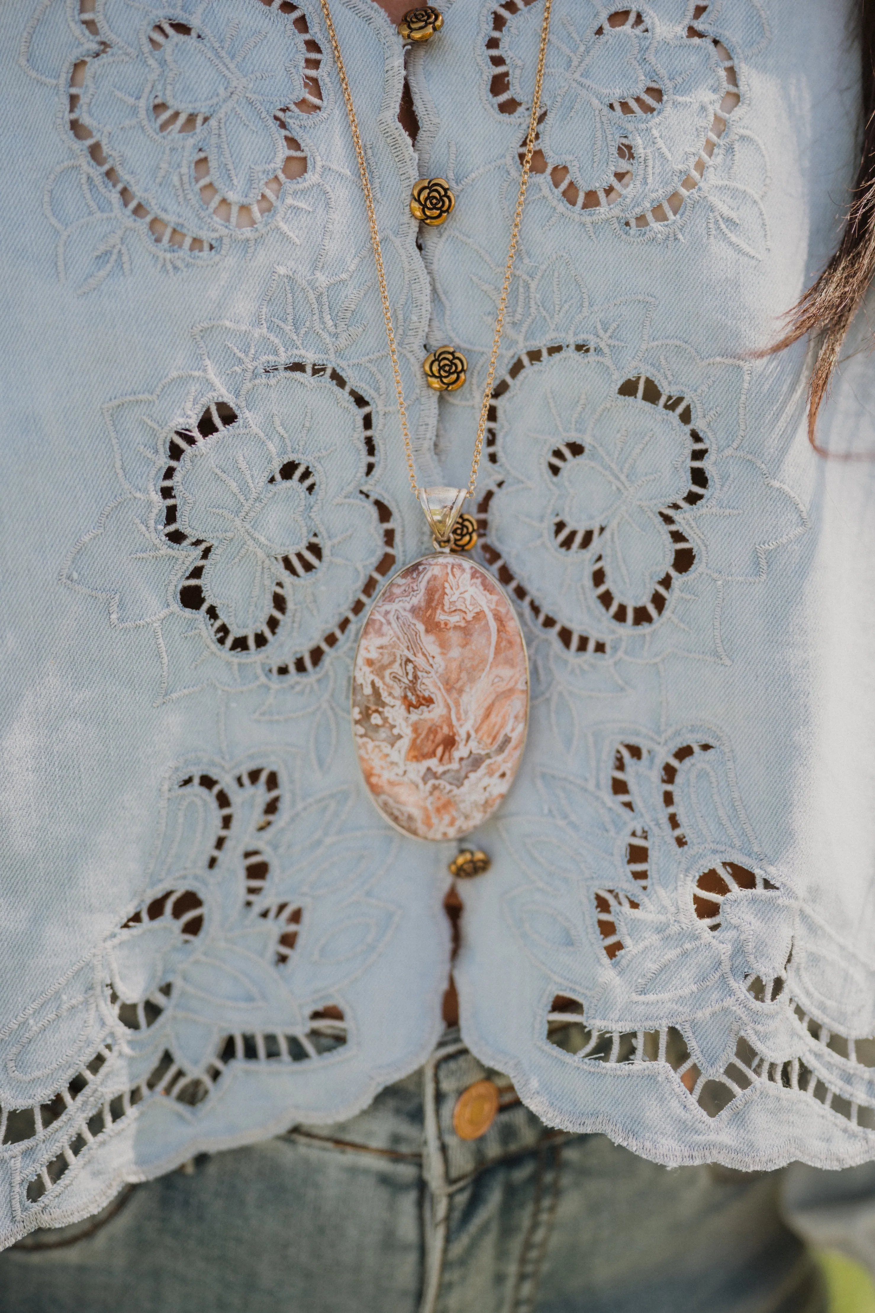 Madi Necklace | Red Jasper sold by Goldie Lew product image thumbnail 3