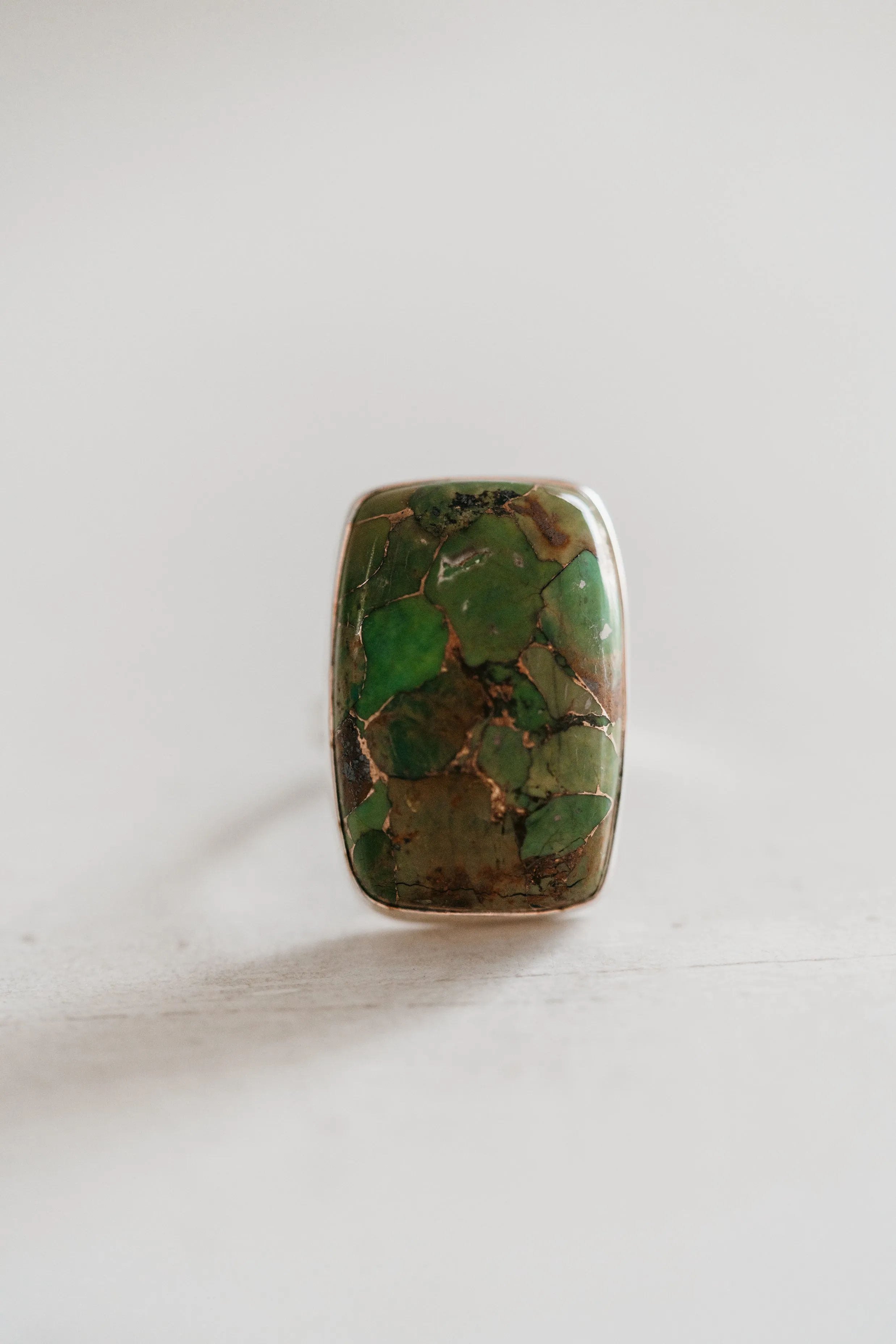 Sylvie Ring | #2 | Green Copper Turquoise sold by Goldie Lew product image thumbnail 5