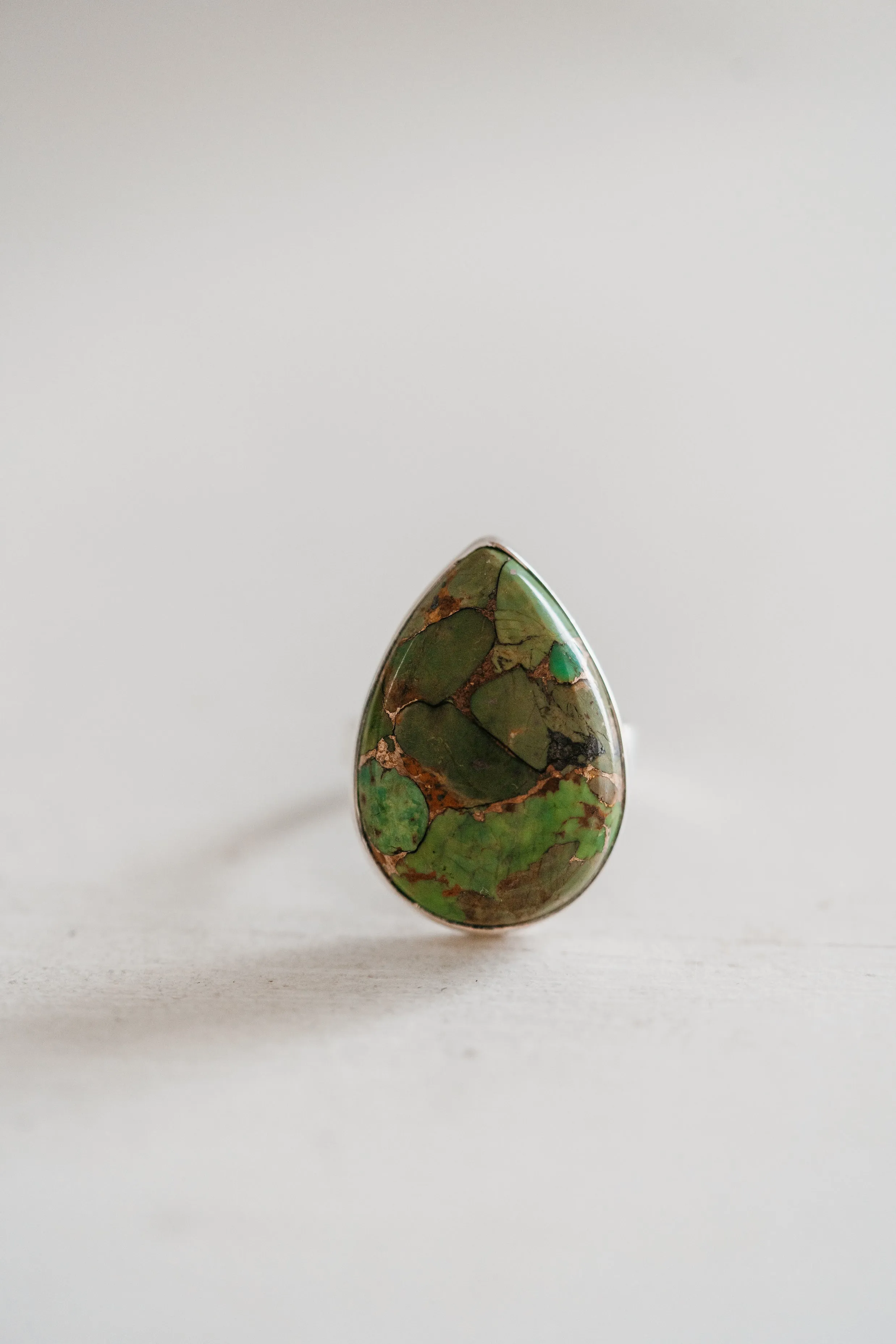 Sylvie Ring | #2 | Green Copper Turquoise sold by Goldie Lew product image thumbnail 4