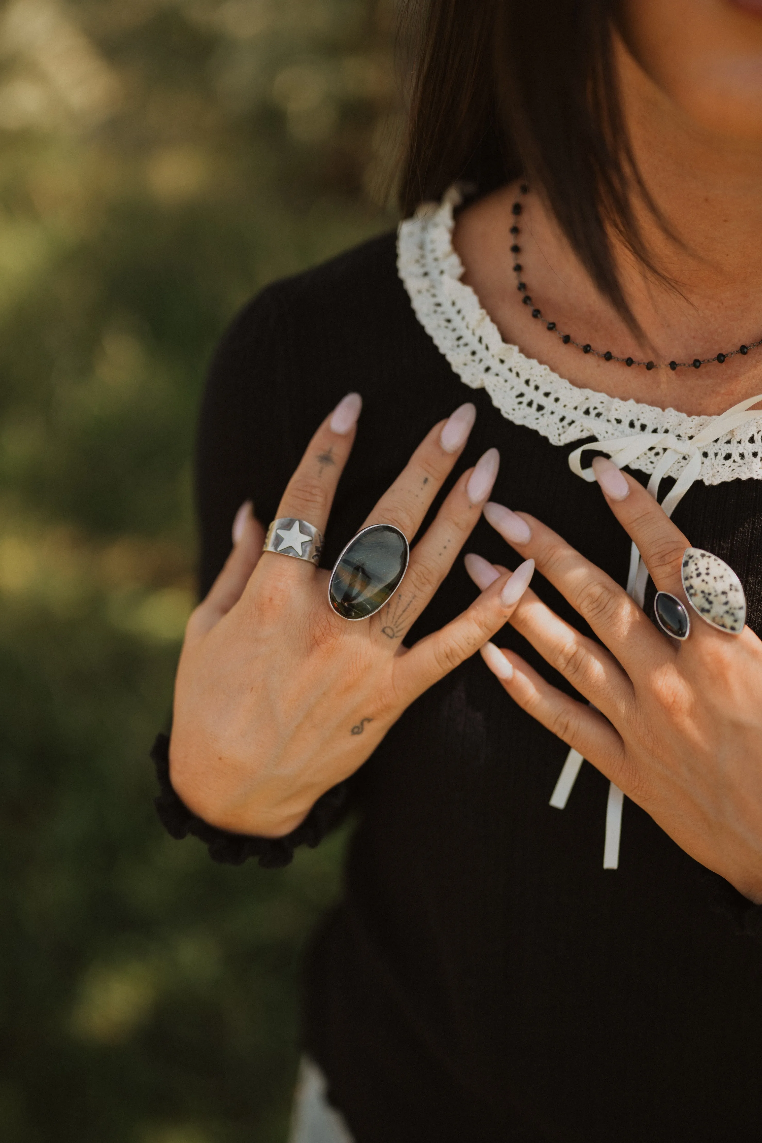 Ashby Ring | Blue Tiger's Eye sold by Goldie Lew product image thumbnail 2