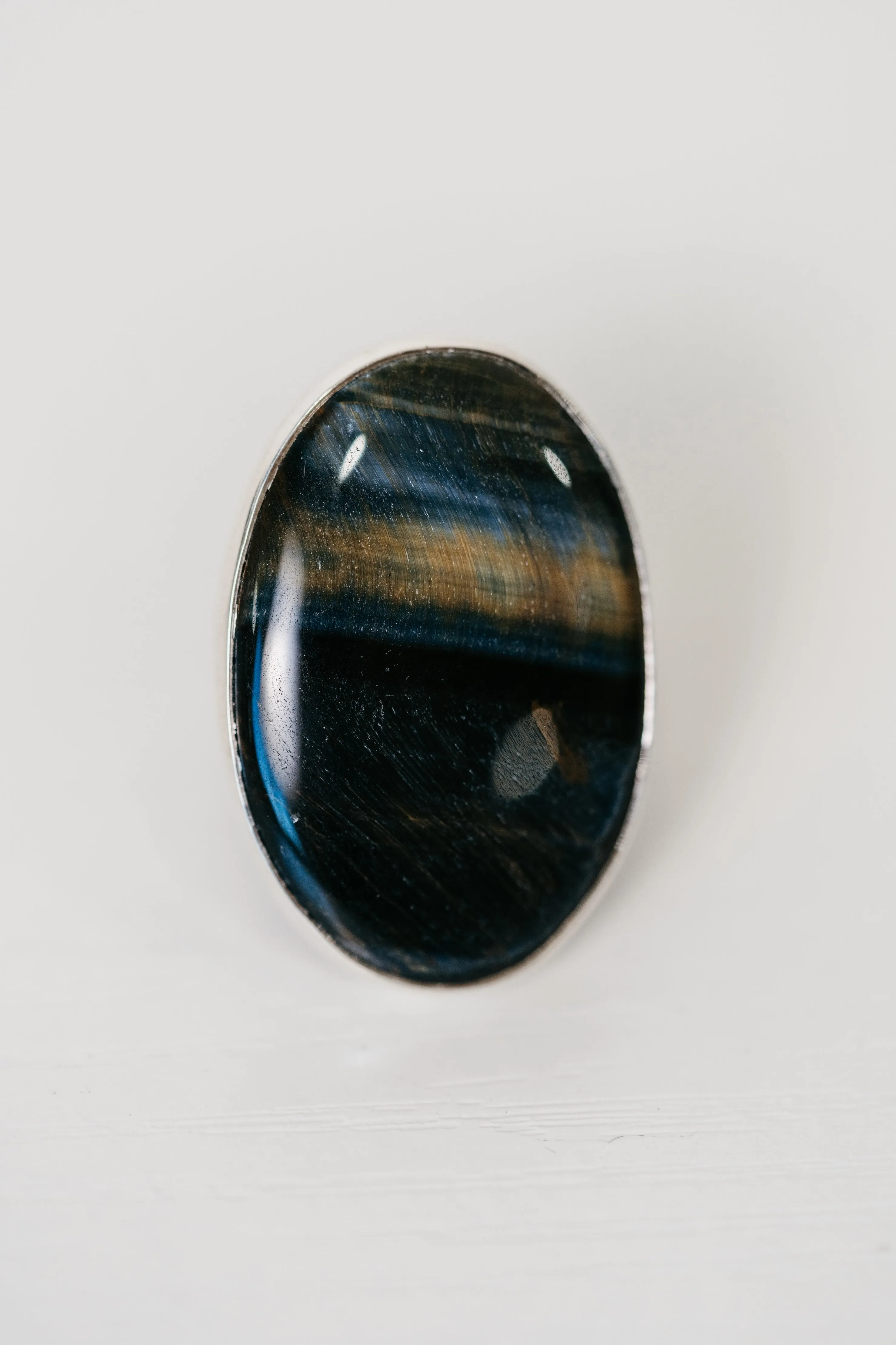 Ashby Ring | Blue Tiger's Eye sold by Goldie Lew