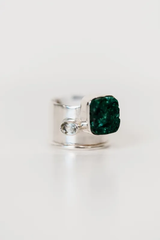 Marren Ring | Malachite Fiber sold by Goldie Lew