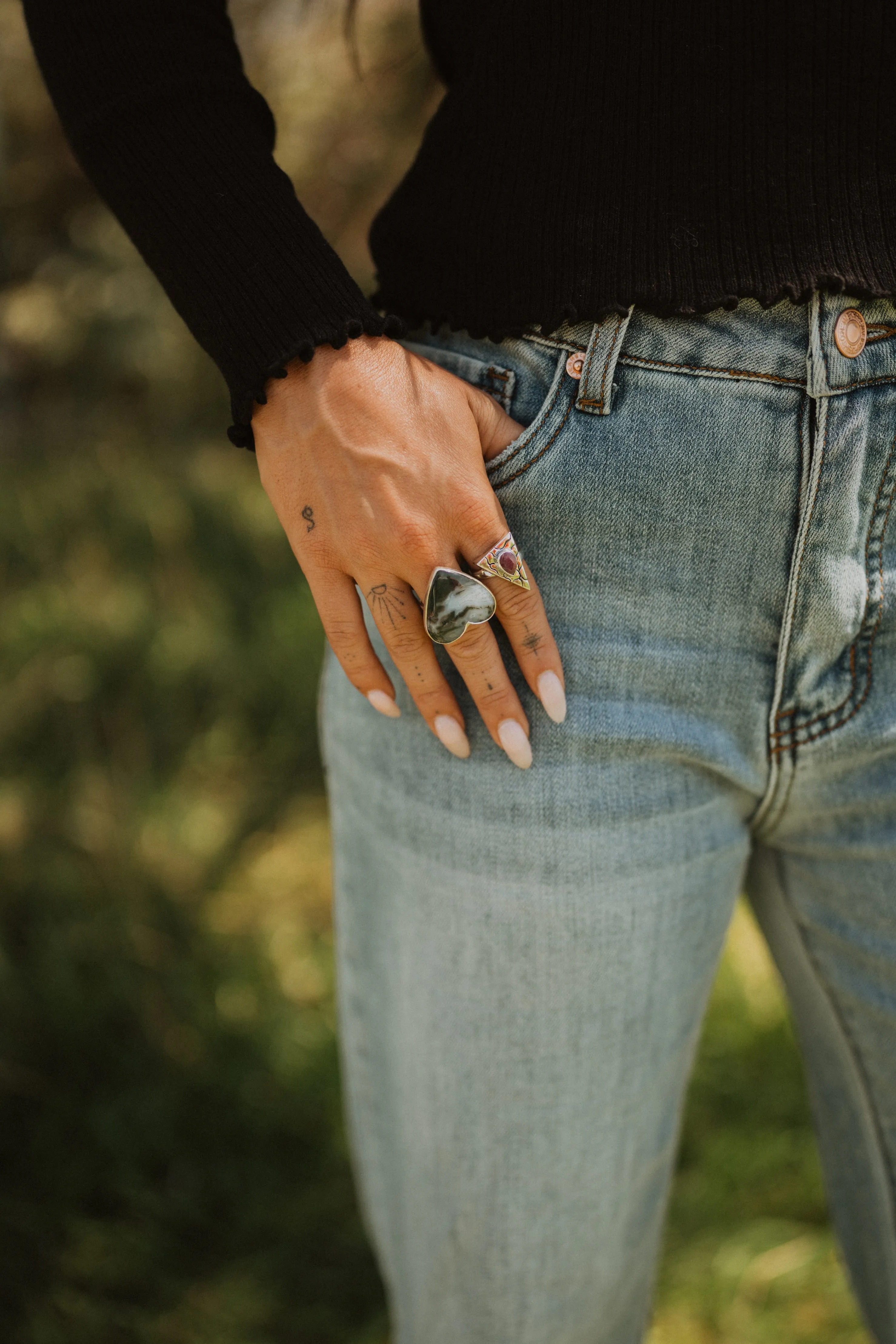 Piece by Piece Ring | Ruby sold by Goldie Lew product image thumbnail 2