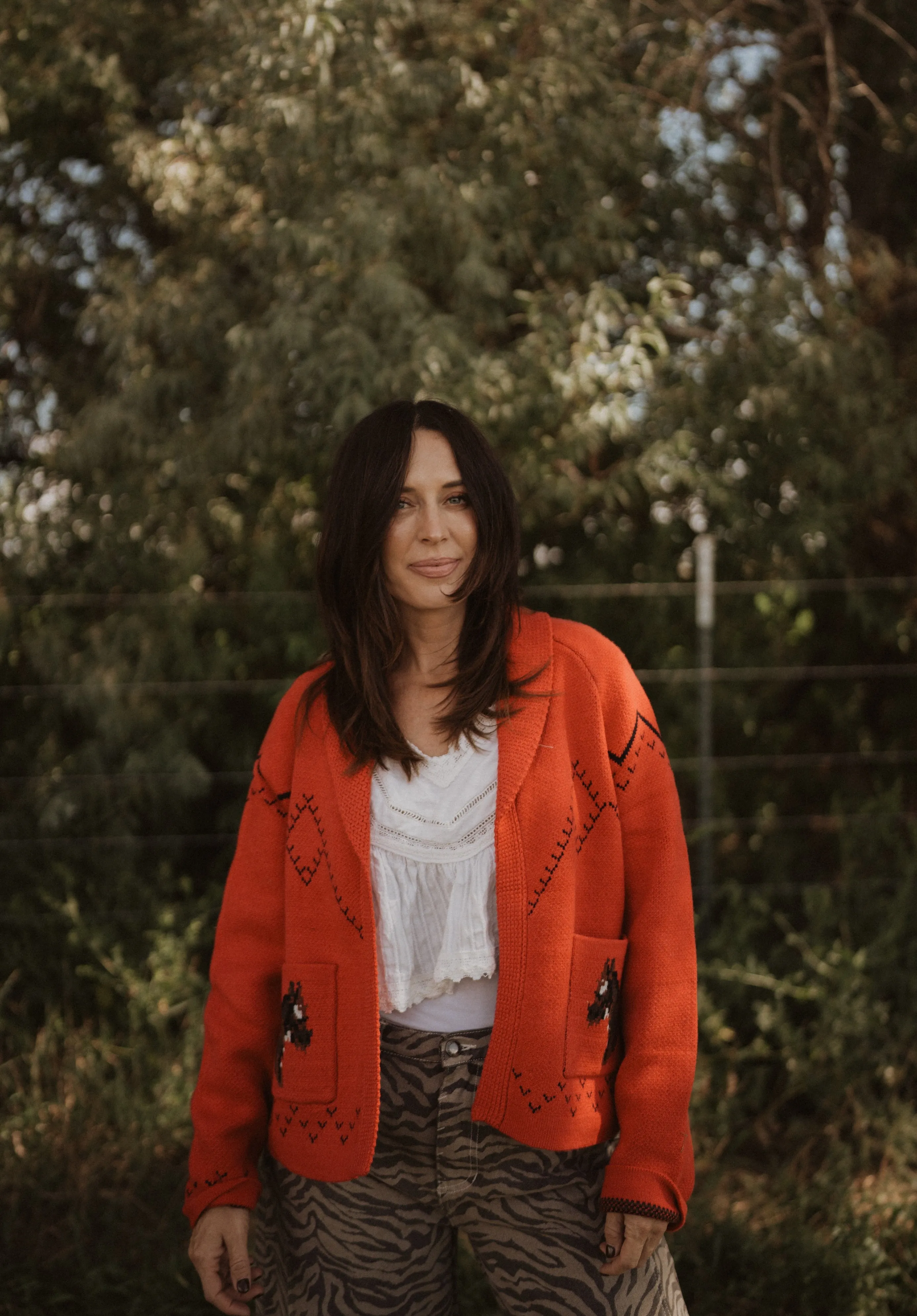 Red Horses Cardigan sold by Goldie Lew product image thumbnail 2