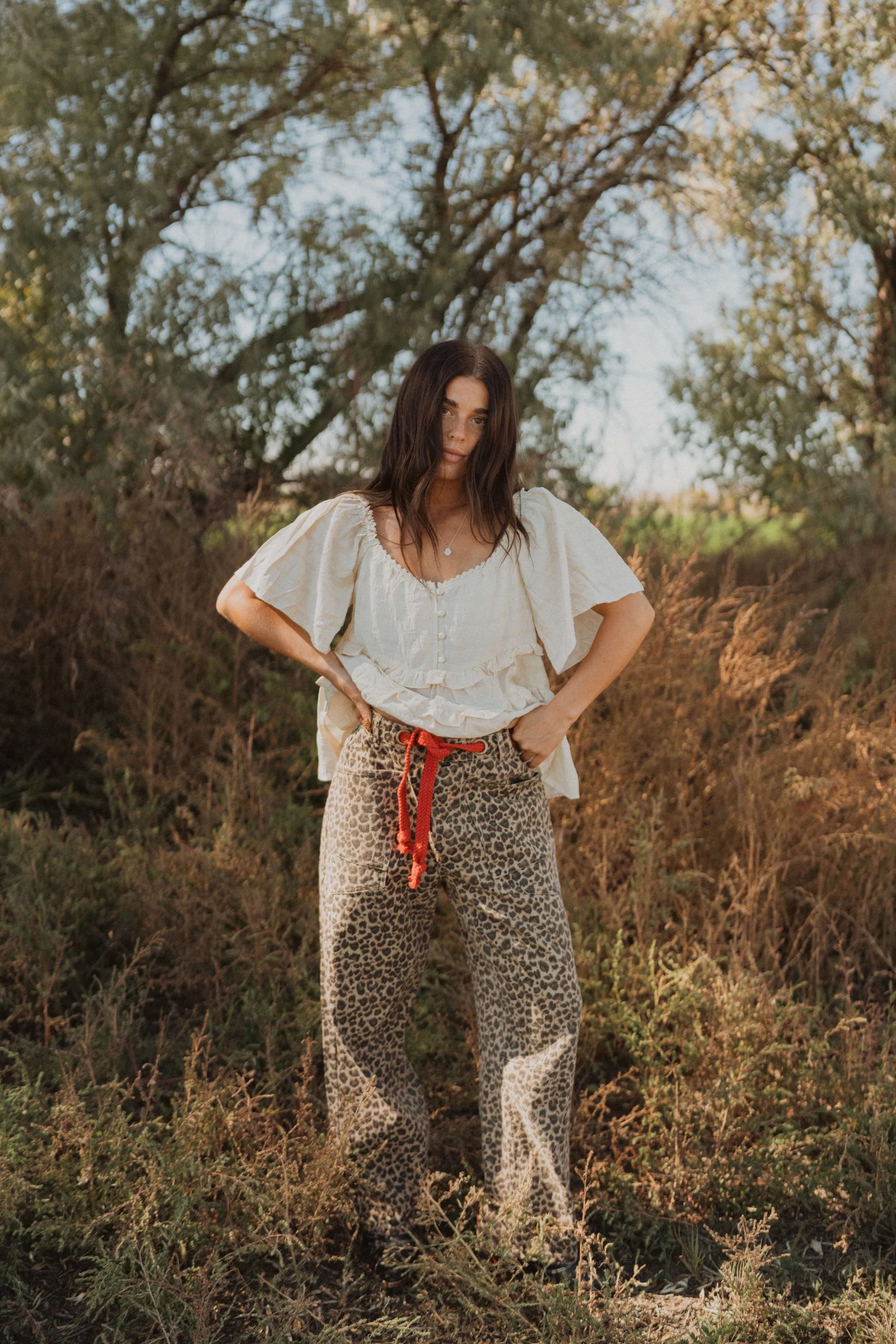 Red + Leopard Pants sold by Goldie Lew product image thumbnail 4