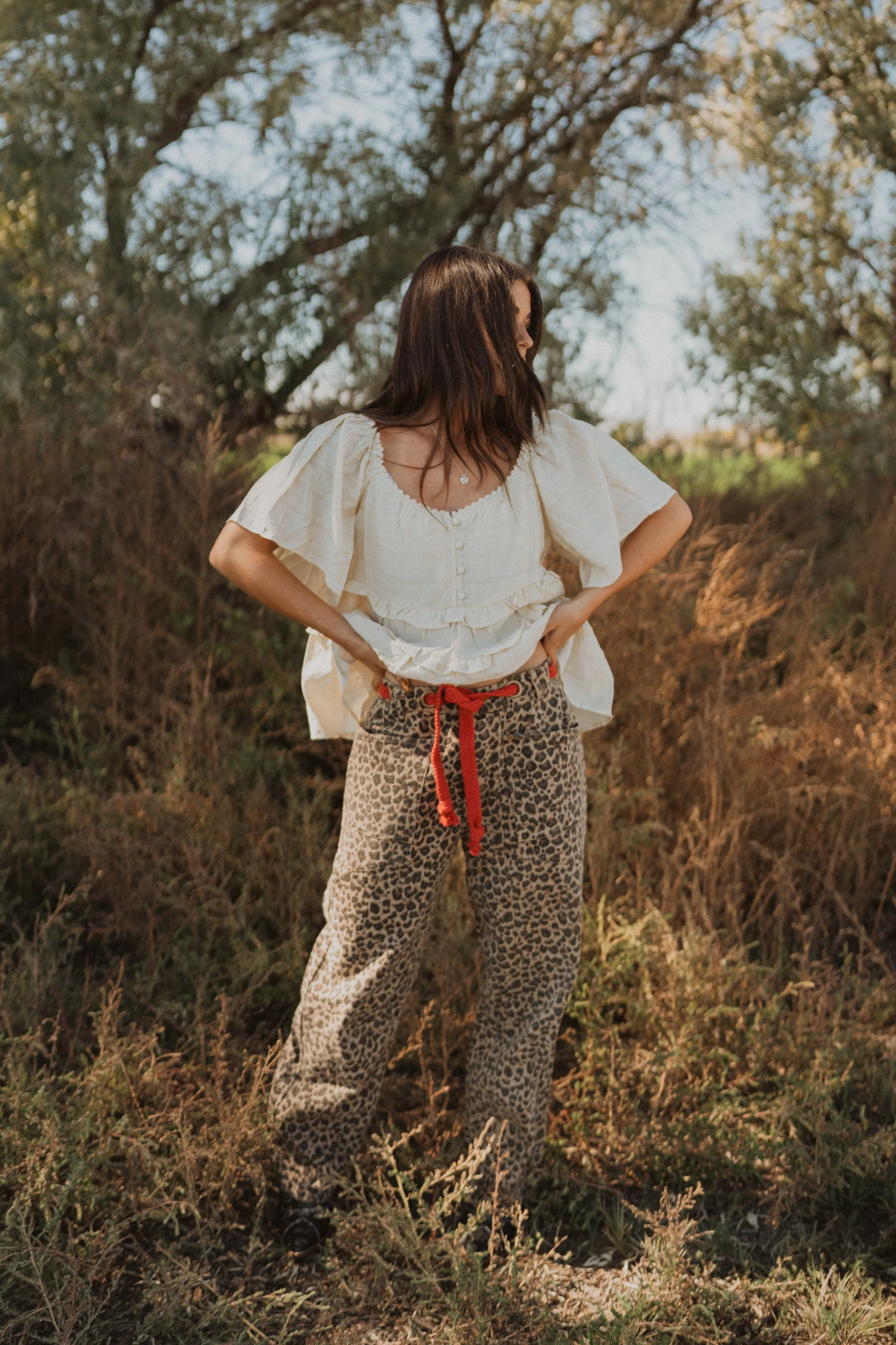 Red + Leopard Pants sold by Goldie Lew product image thumbnail 3