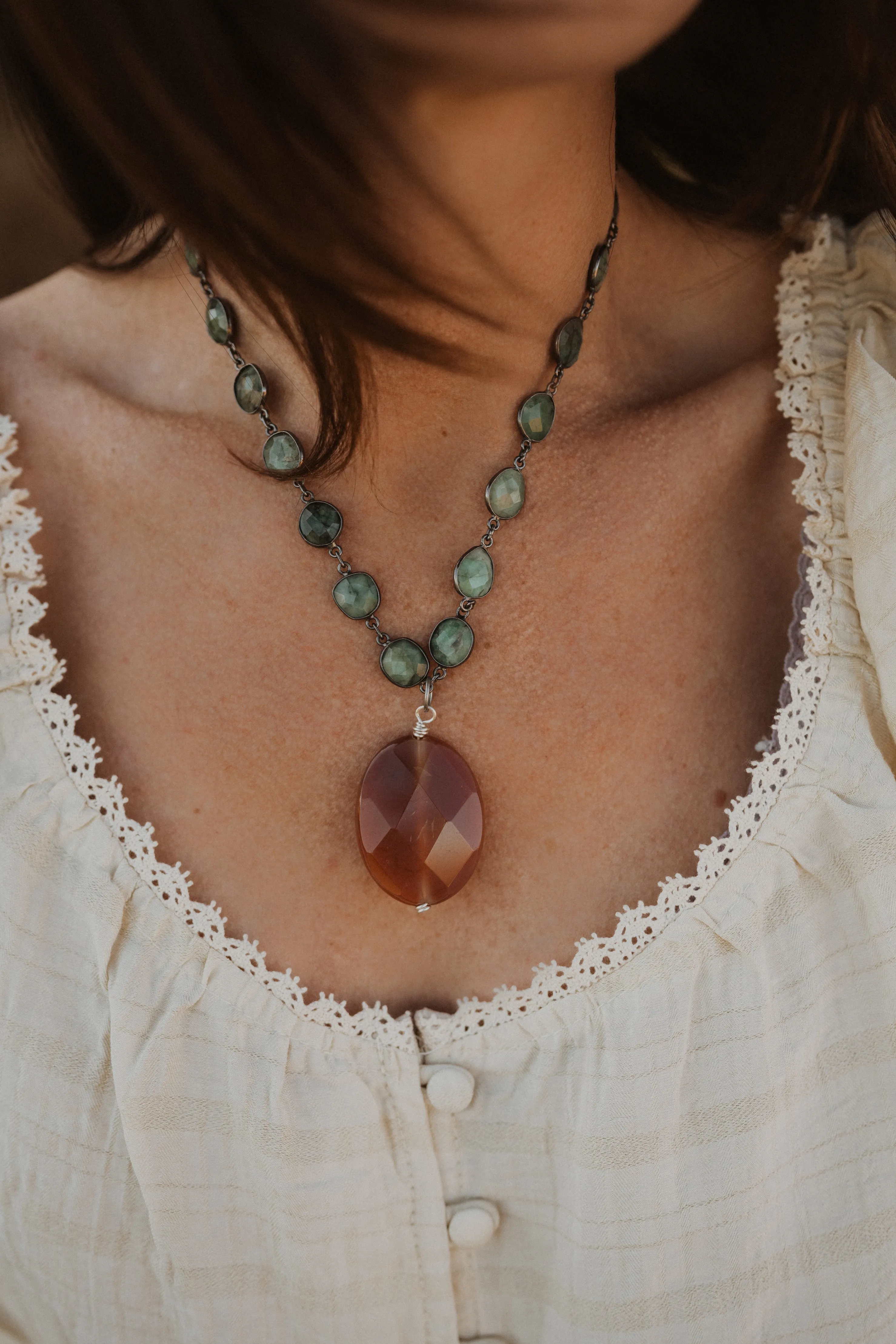 Moss and Flame Necklace sold by Goldie Lew product image thumbnail 2