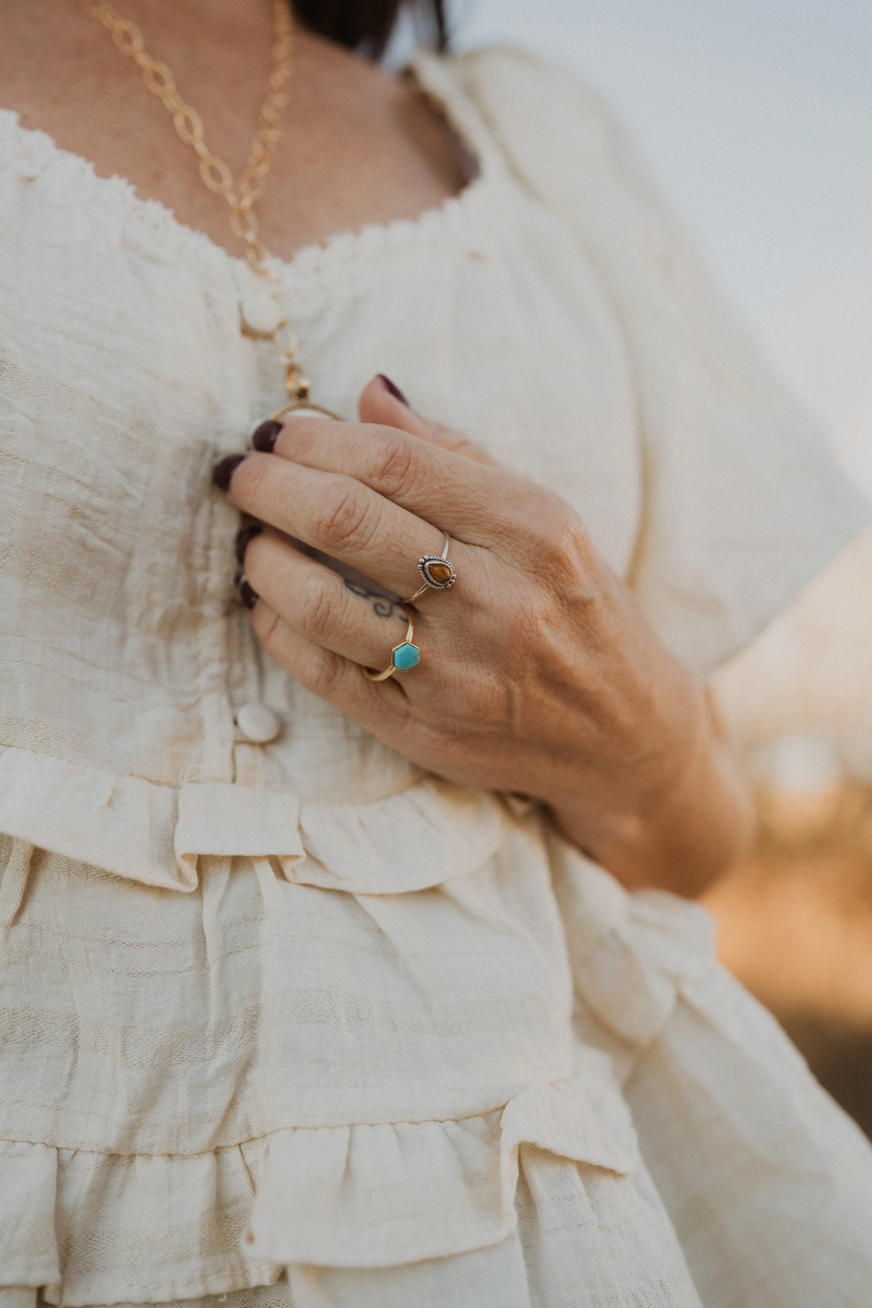 Cripsin Ring | Tiger's Eye sold by Goldie Lew product image thumbnail 2