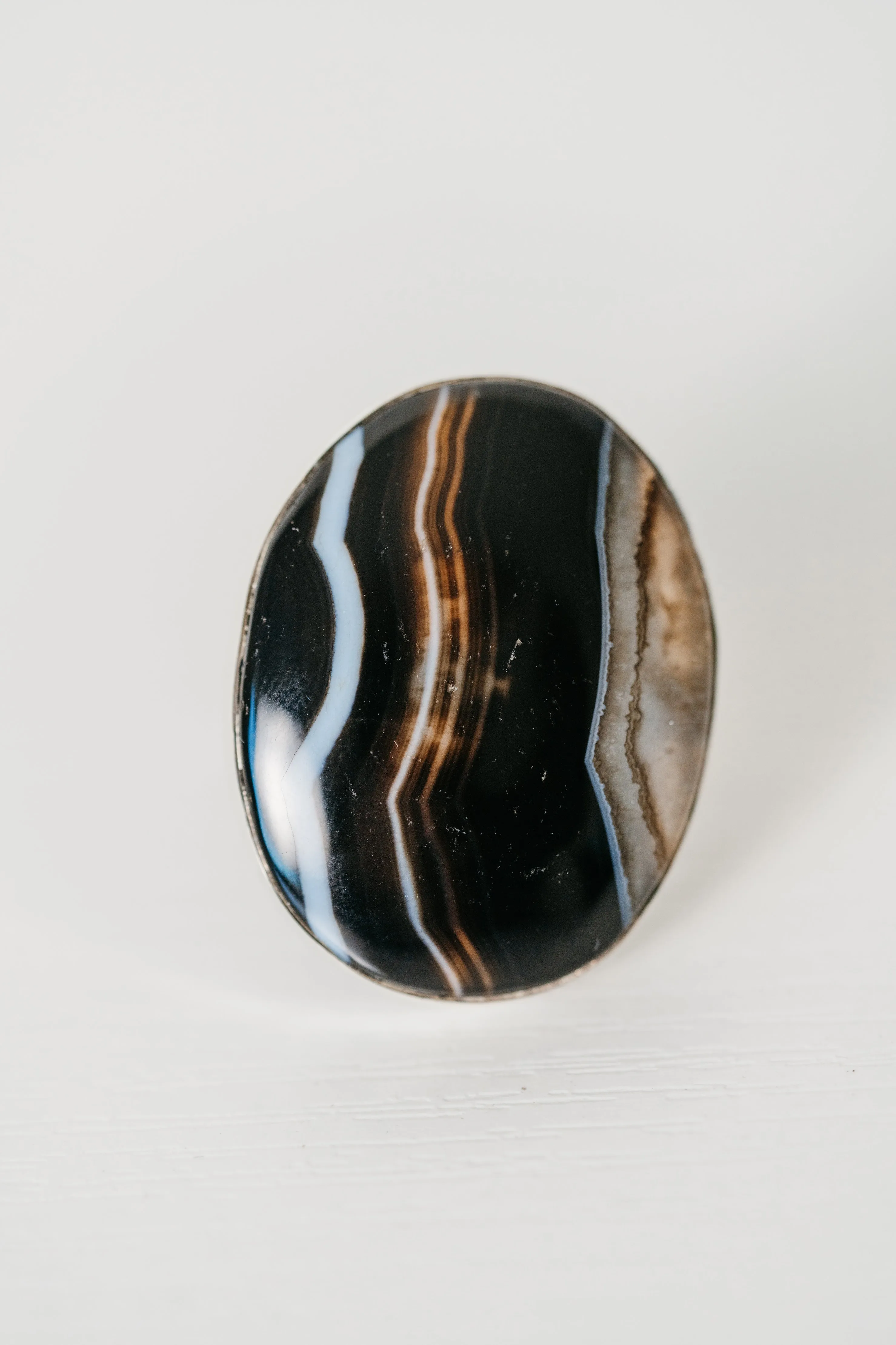 Downtown Ring | Banded Agate sold by Goldie Lew